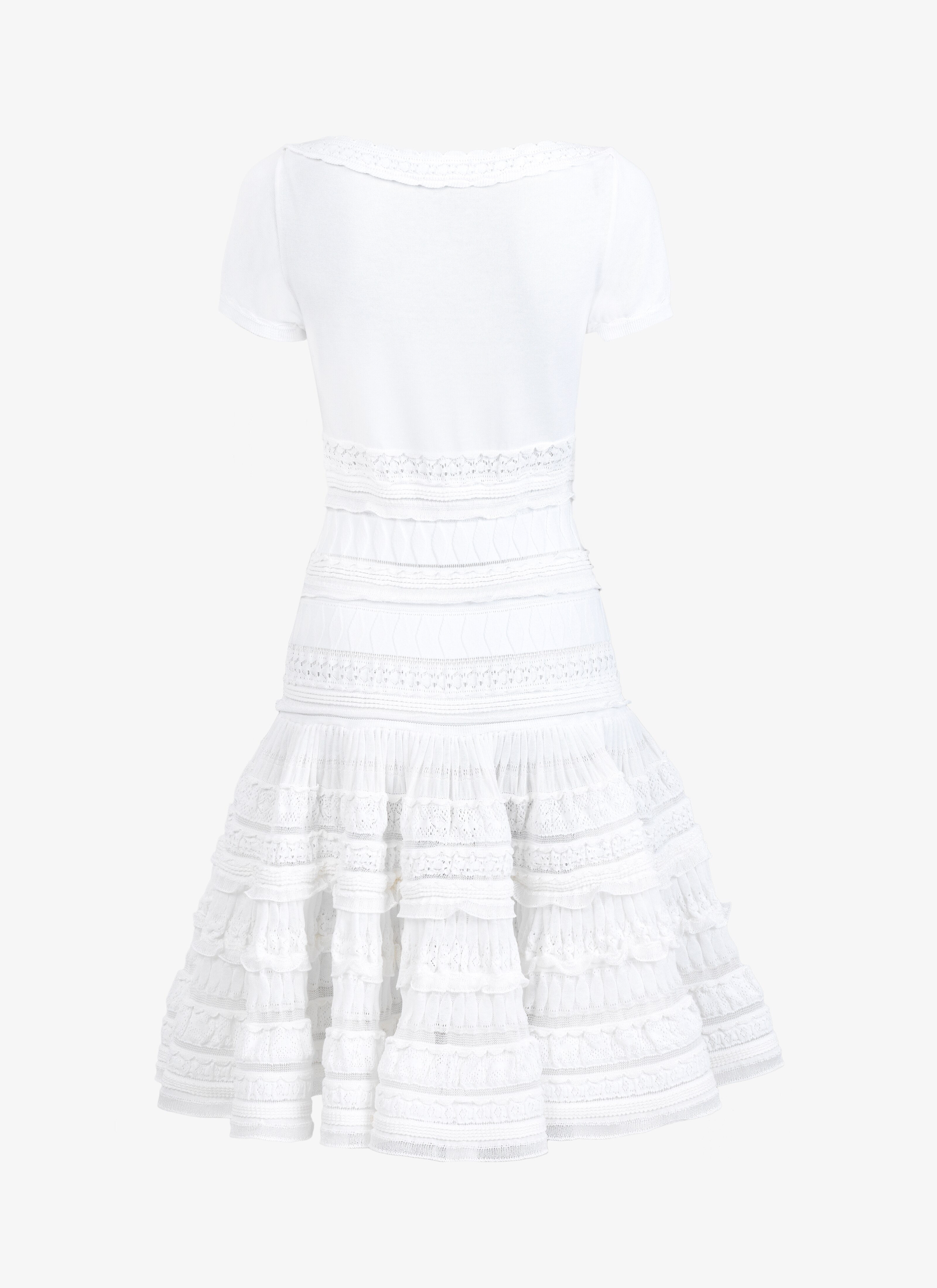 ALAÏA ホワイト ALAÏA 2007 エディション コットン クリノリン フレアドレス