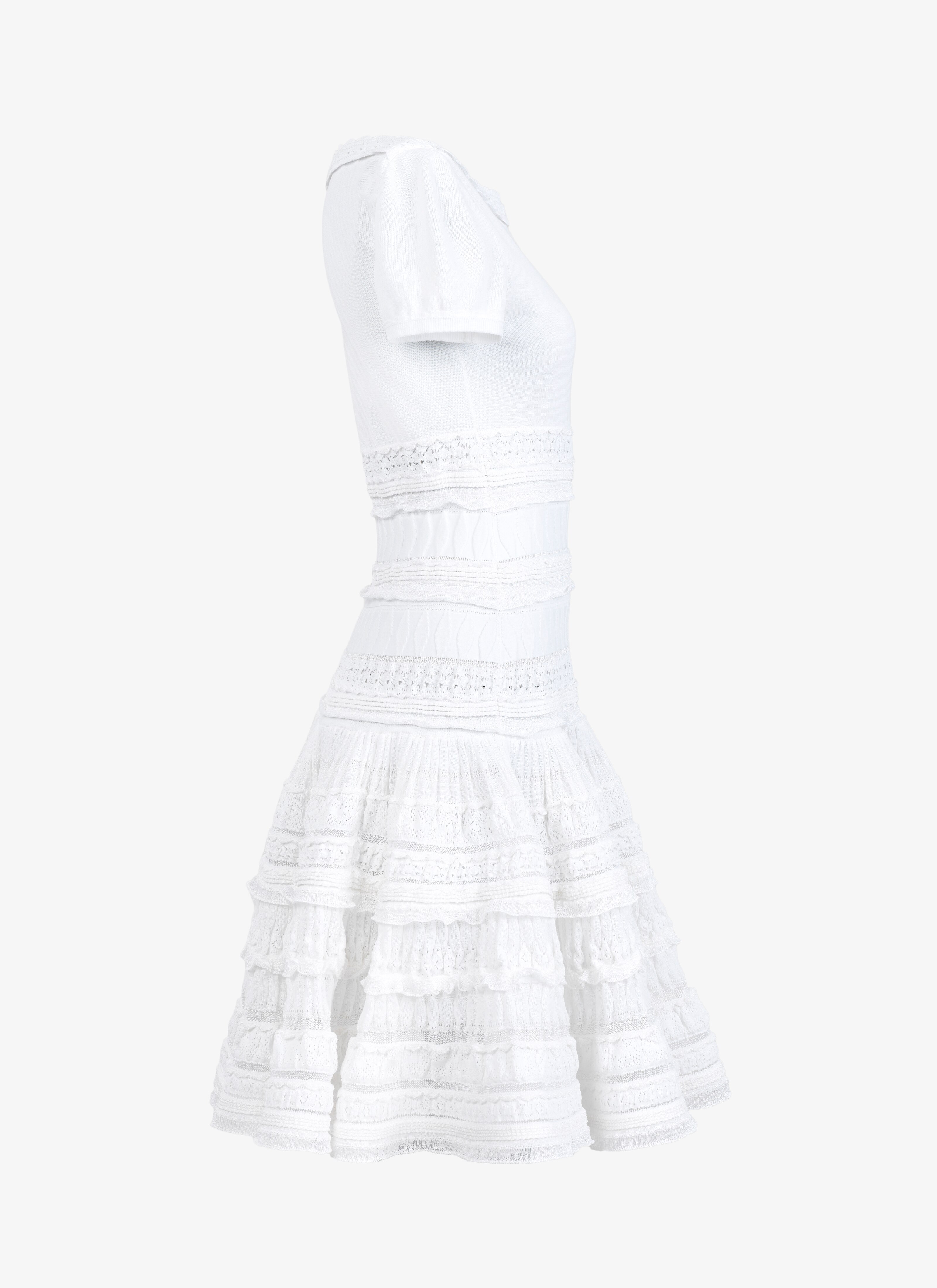 ALAÏA ホワイト ALAÏA 2007 エディション コットン クリノリン フレアドレス