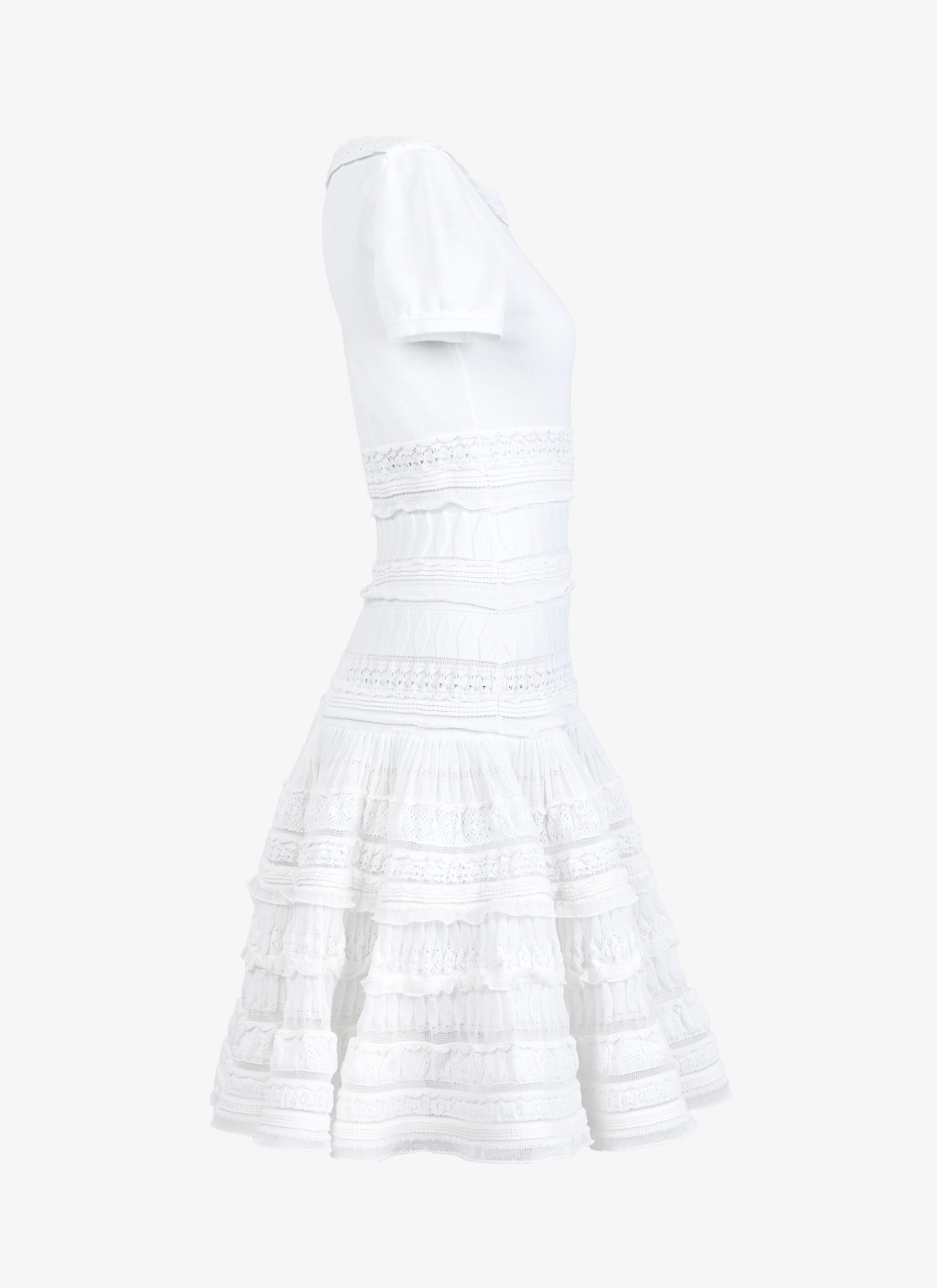 Women's White Alaïa Edition 2007 Flared Dress In Cotton Crinoline