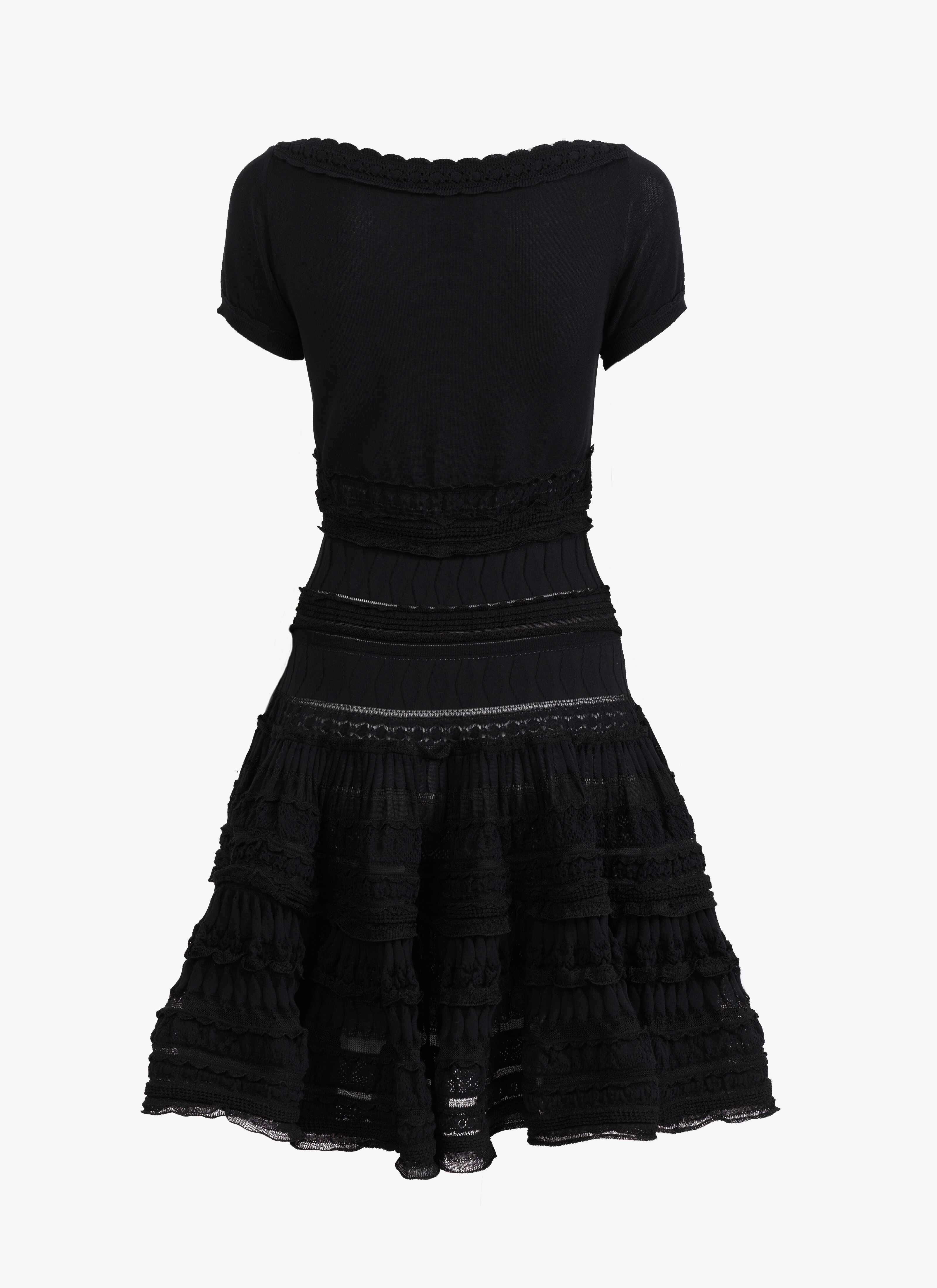 ALAÏA BLACK ALAÏA EDITION 2007 FLARED DRESS IN COTTON CRINOLINE