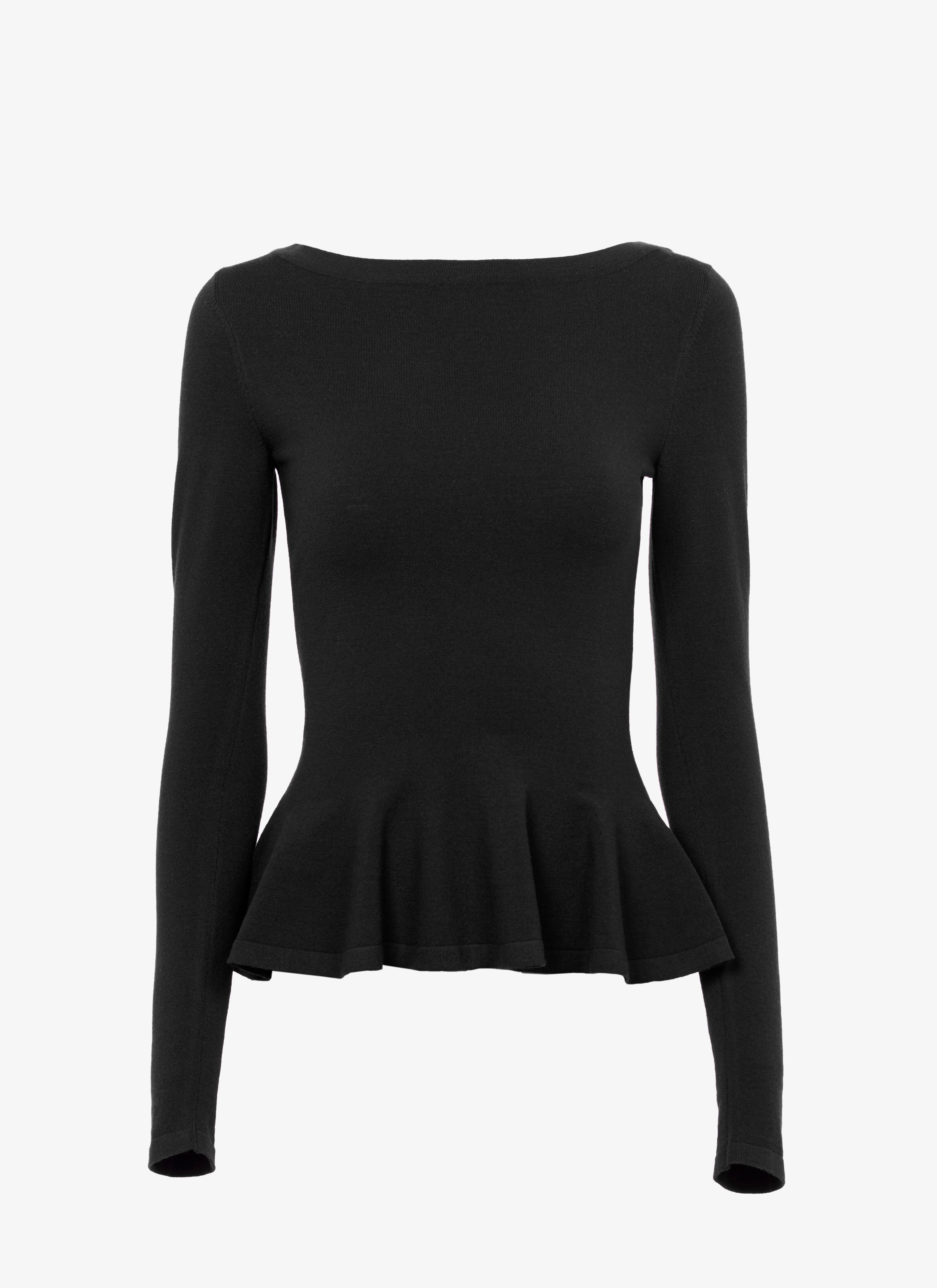 ALAÏA BLACK STRETCH KNIT TUNIC