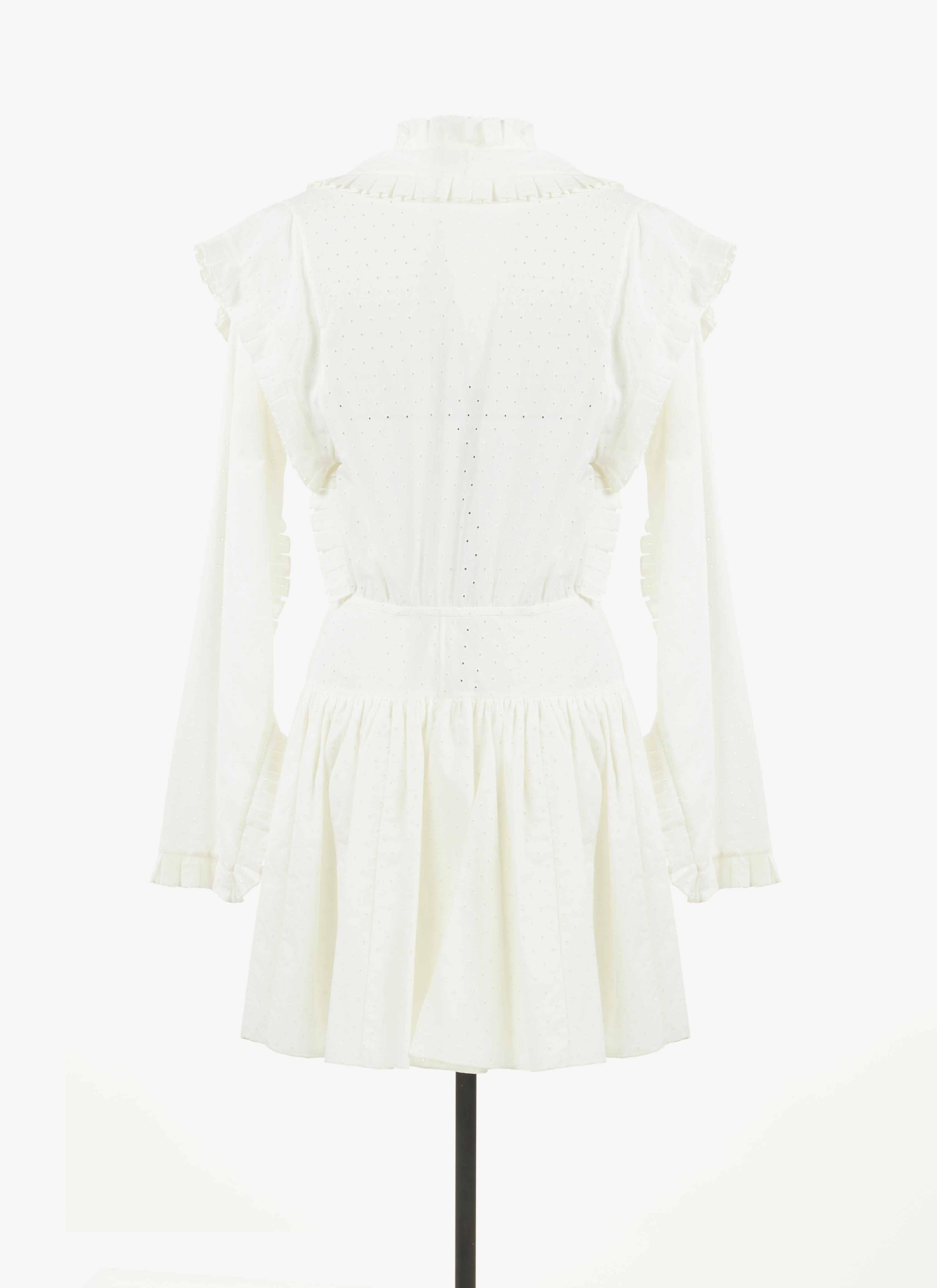 ALAÏA  DOTTED VOILE DRESS 