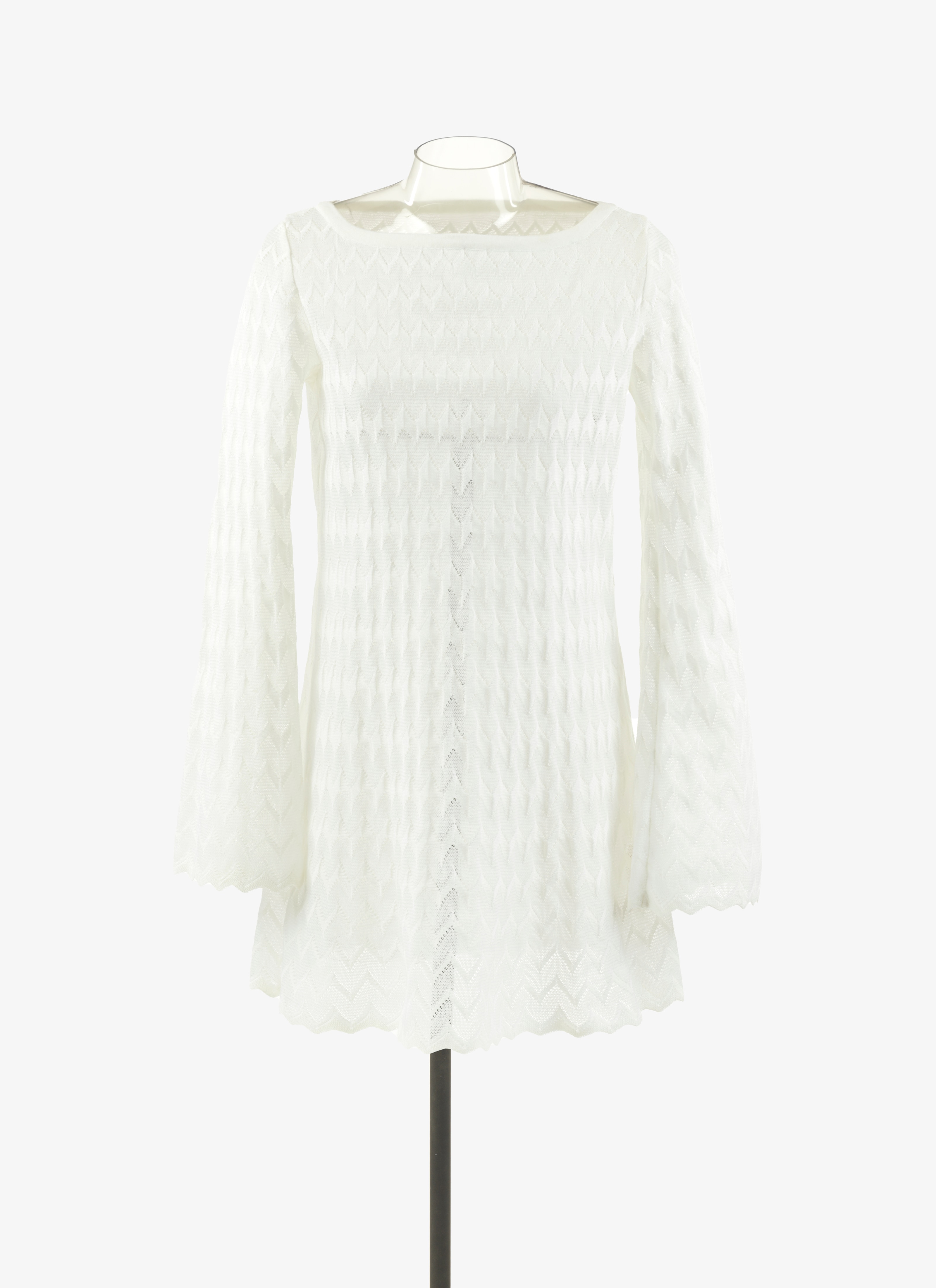 ALAÏA  LACE ZIG ZAG TUNIC 