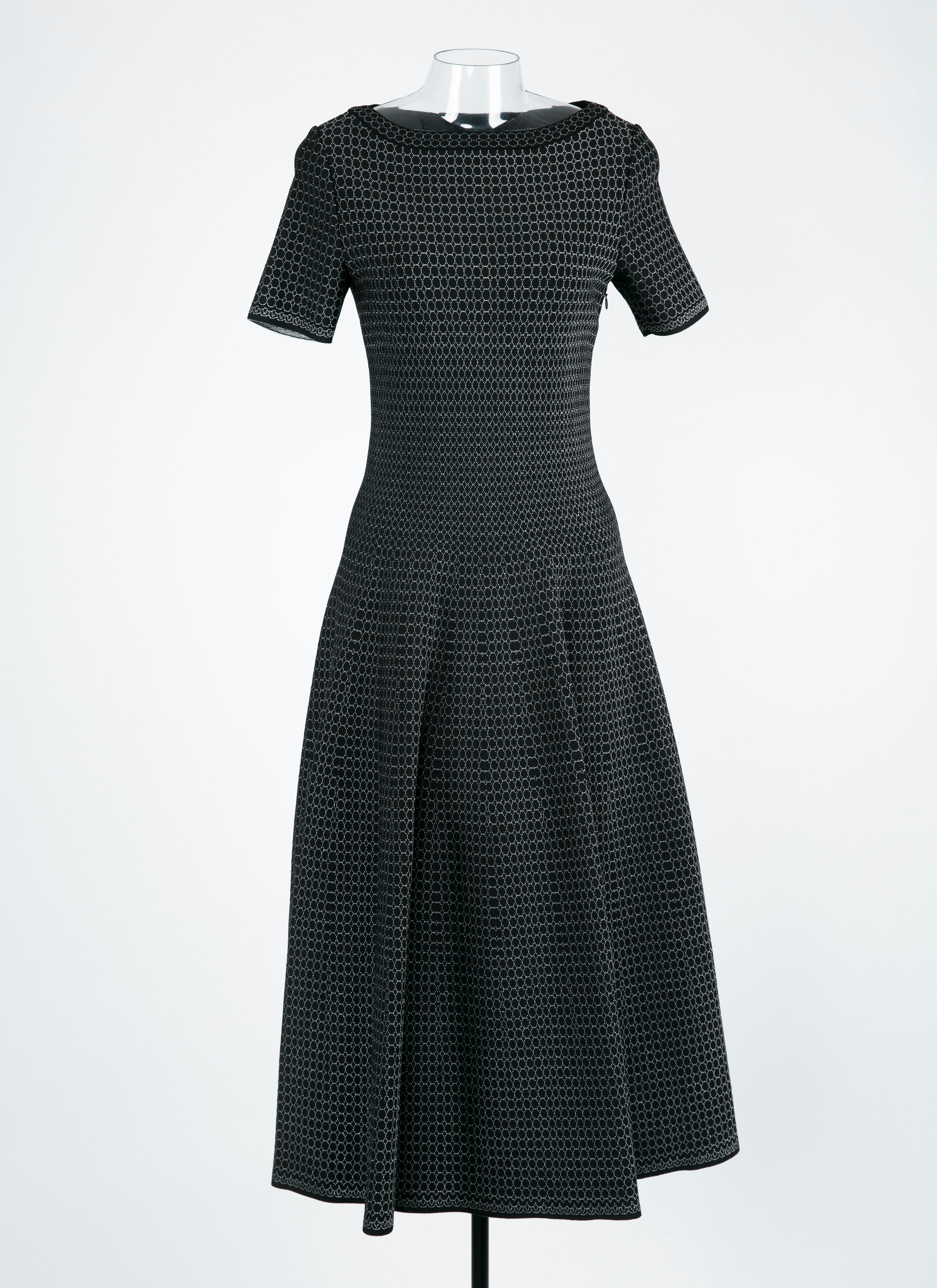 ALAÏA BLACK SHORT SLEEVE DRESS REGENCE MINI BLACK