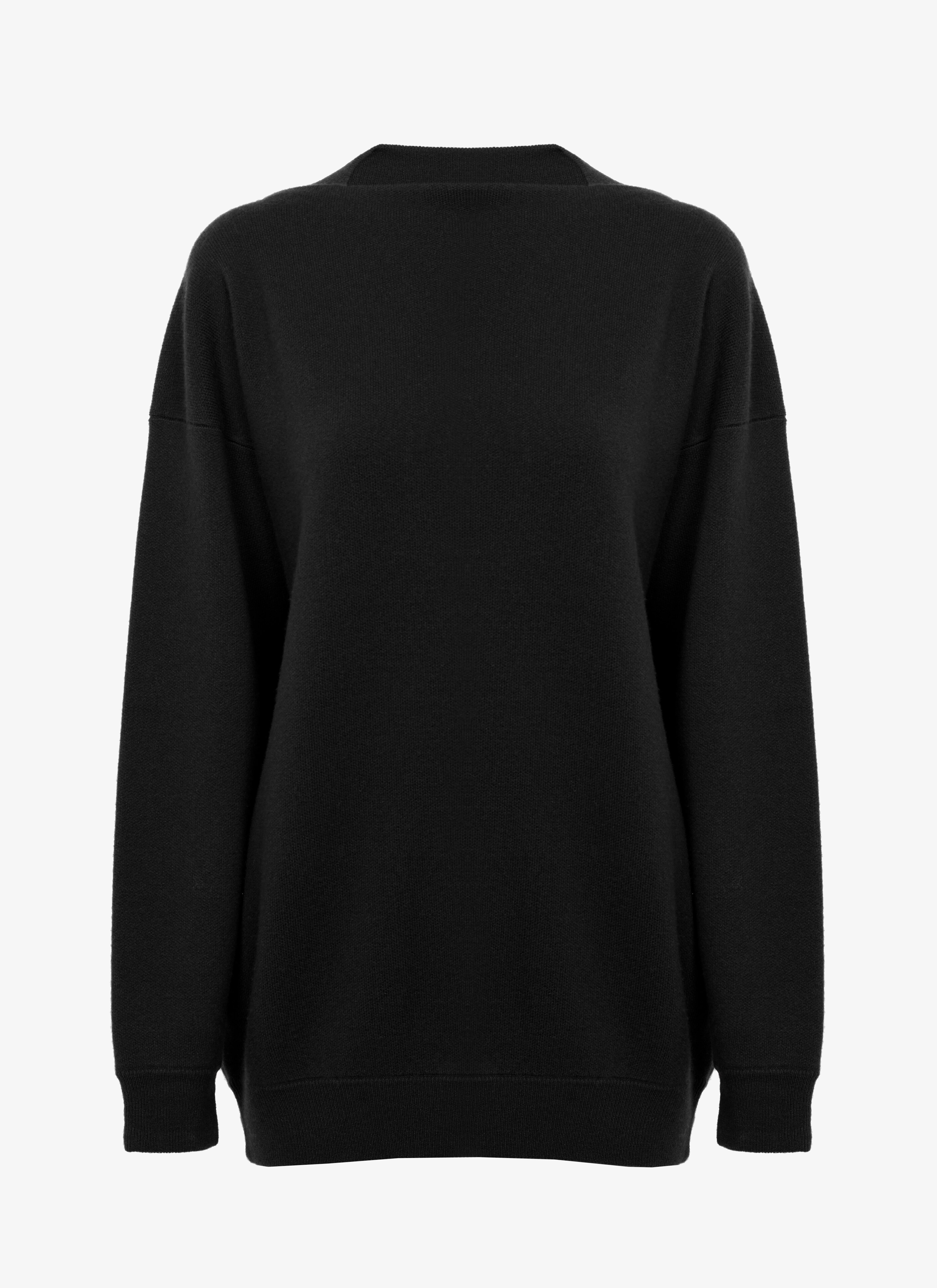ALAÏA SCHWARZ PULLOVER AUS KASCHMIR