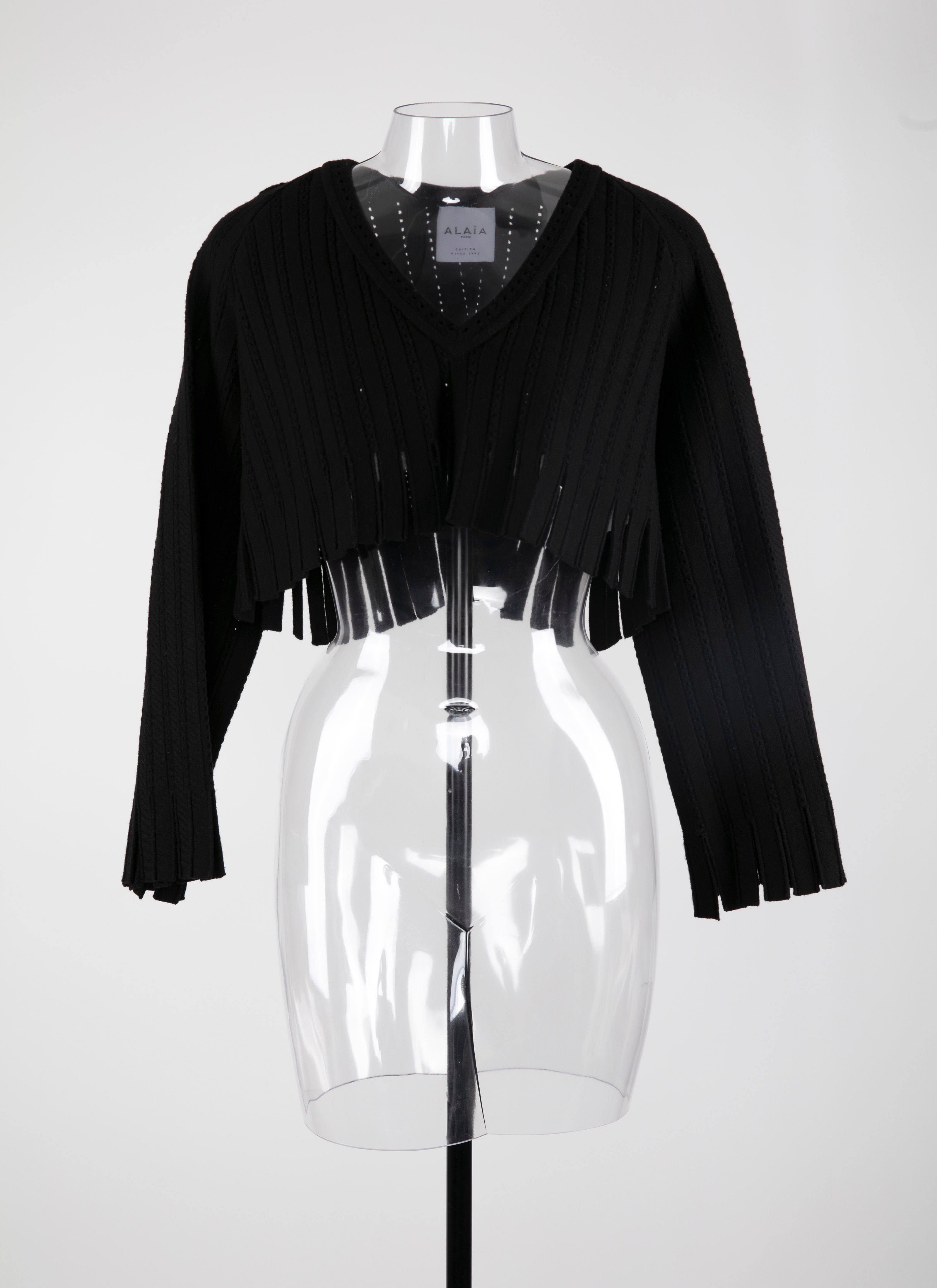 ALAÏA BLACK CARDIGAN