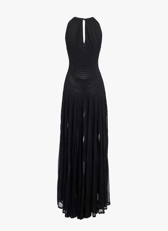 Cut-out ottoman knit dress ALAÏA  CUT-OUT OTTOMAN KNIT DRESS
