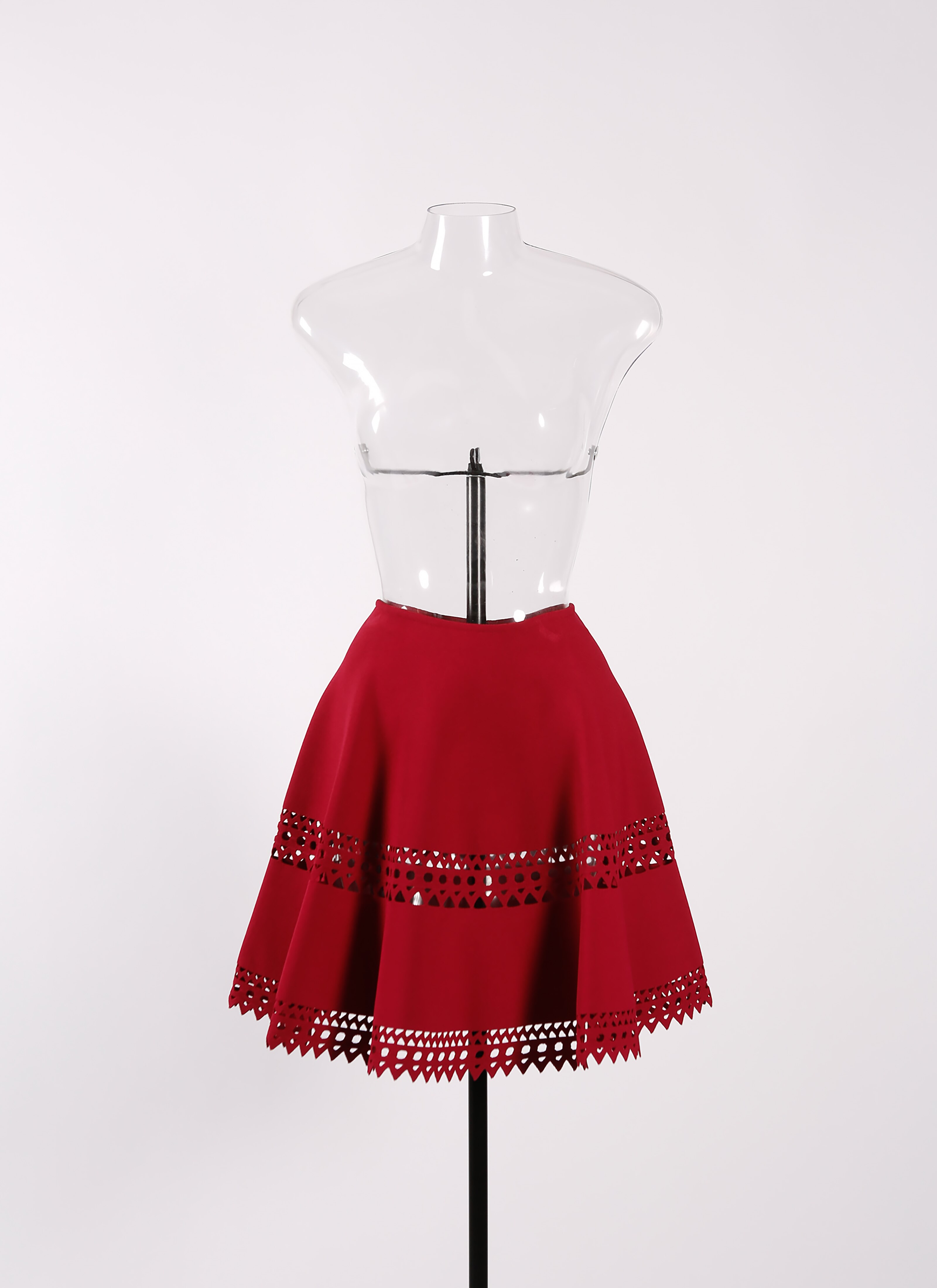 ALAÏA PURPLE  SKIRT VIENNE DOUBLE POURPRE
