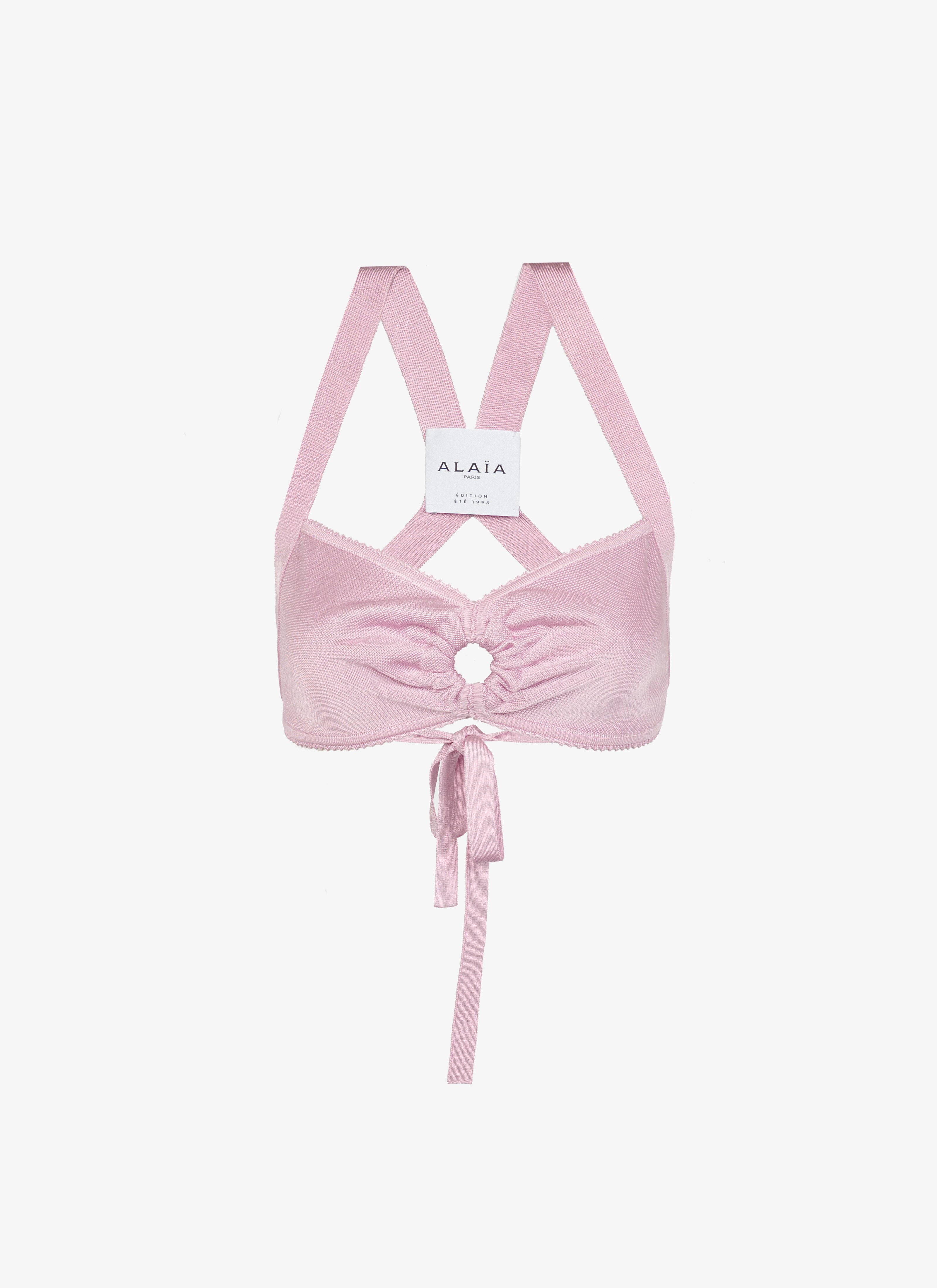 ALAÏA PALE PINK EDITION 1993 STRETCH CROPPED TOP