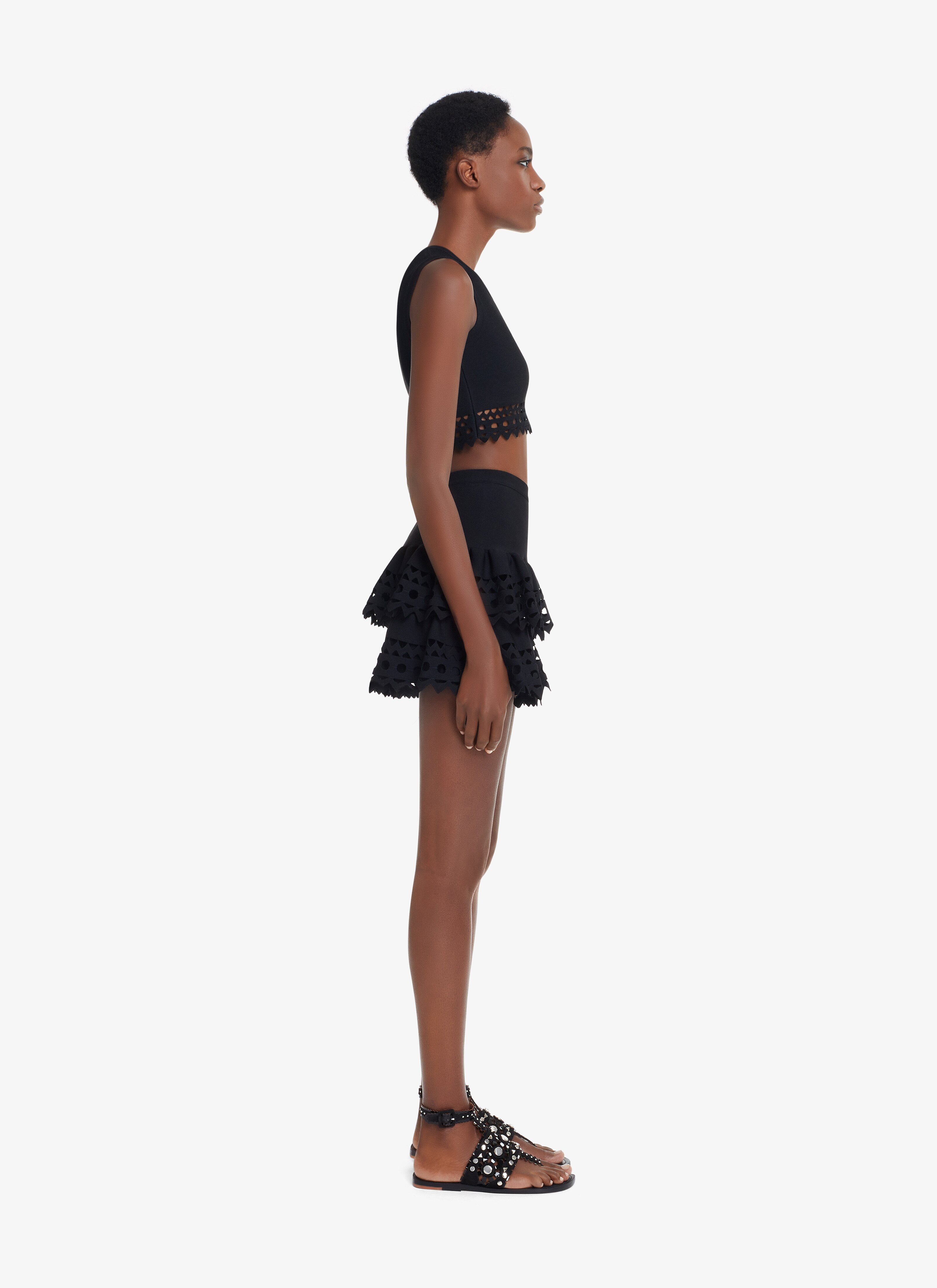 ALAÏA BLACK EDITION 2016 STRETCH KNIT MINISKIRT