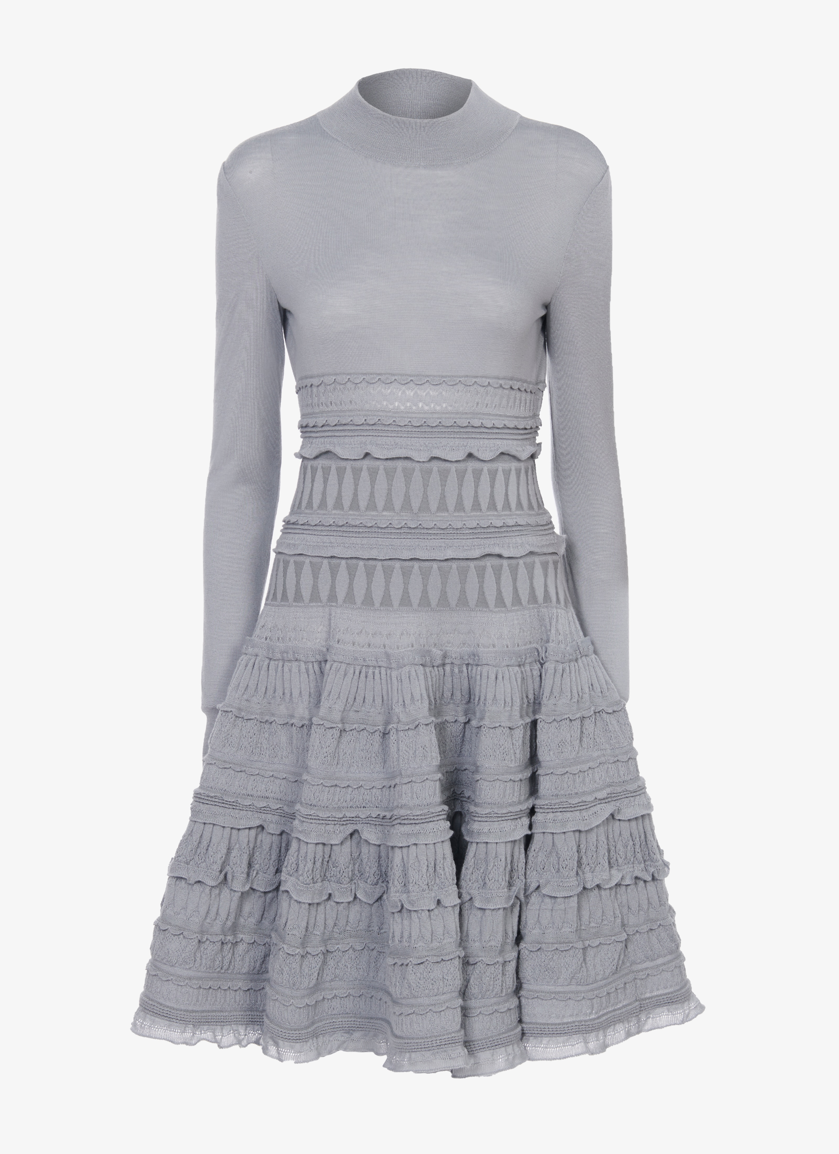 Alaïa Edition 2007 robe col montant en crinoline de laine - maison-alaia.com