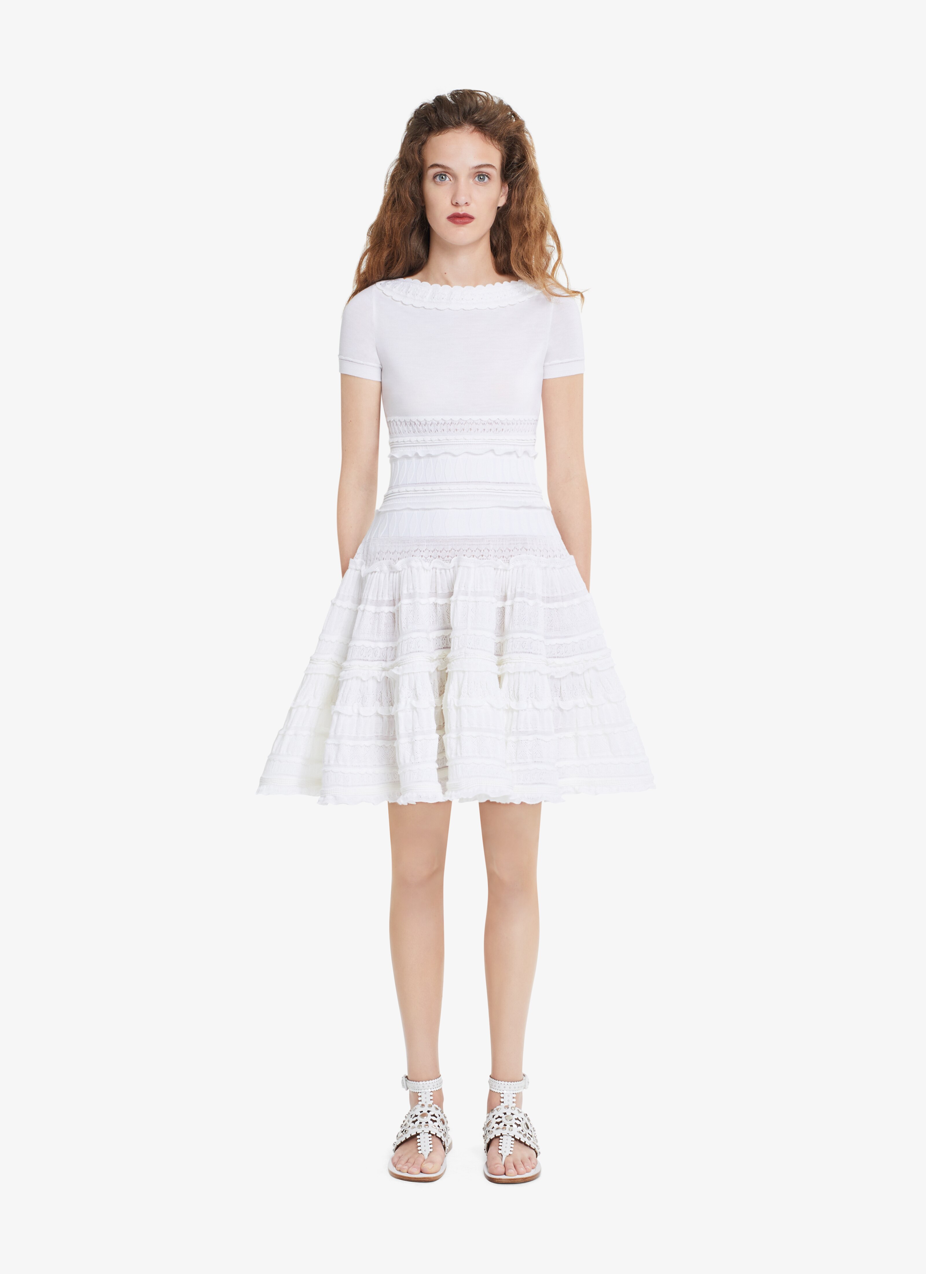 ALAÏA WHITE EDITION 2007 WOOL CRINOLINE DRESS