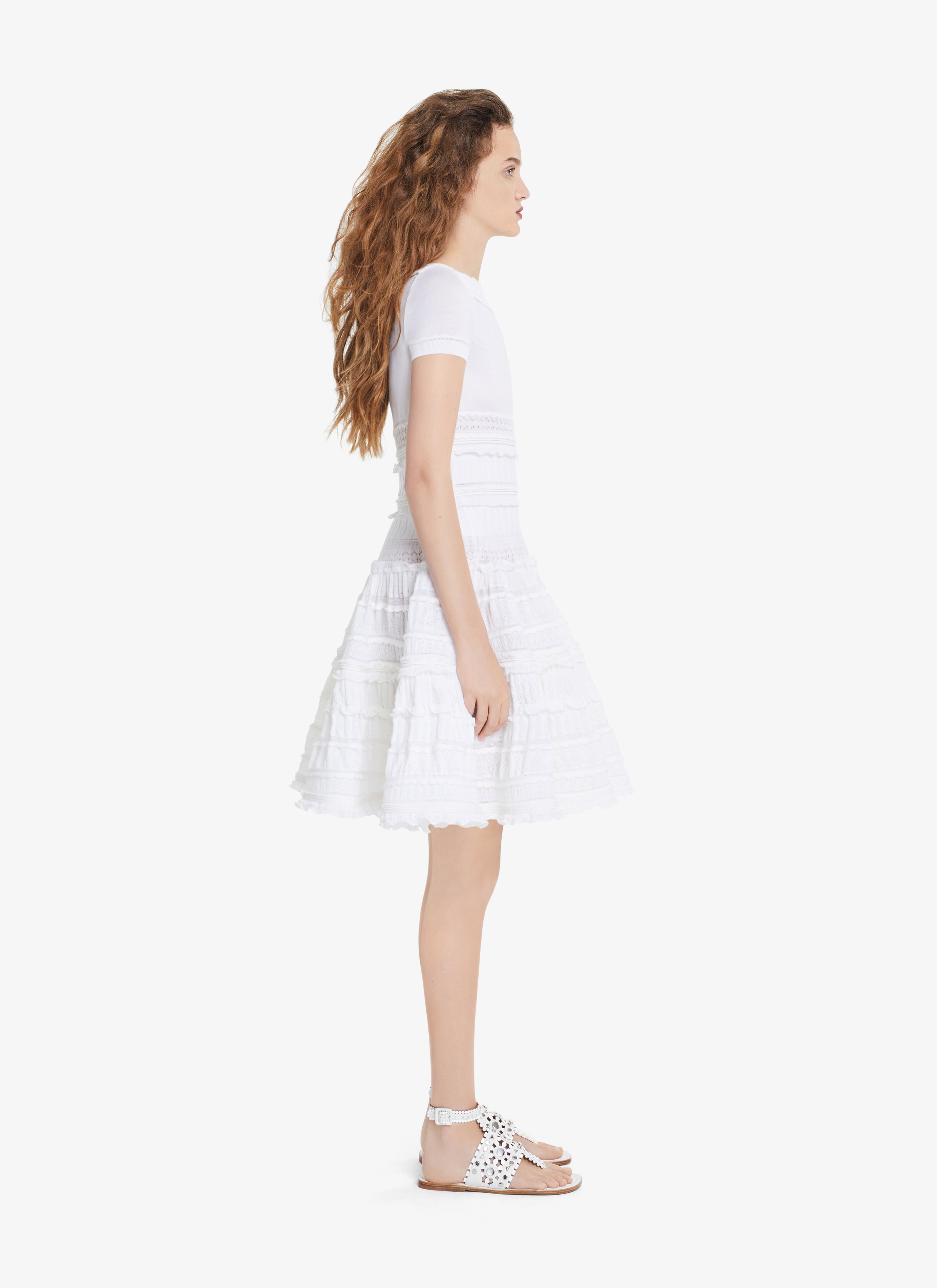 ALAÏA WHITE EDITION 2007 WOOL CRINOLINE DRESS