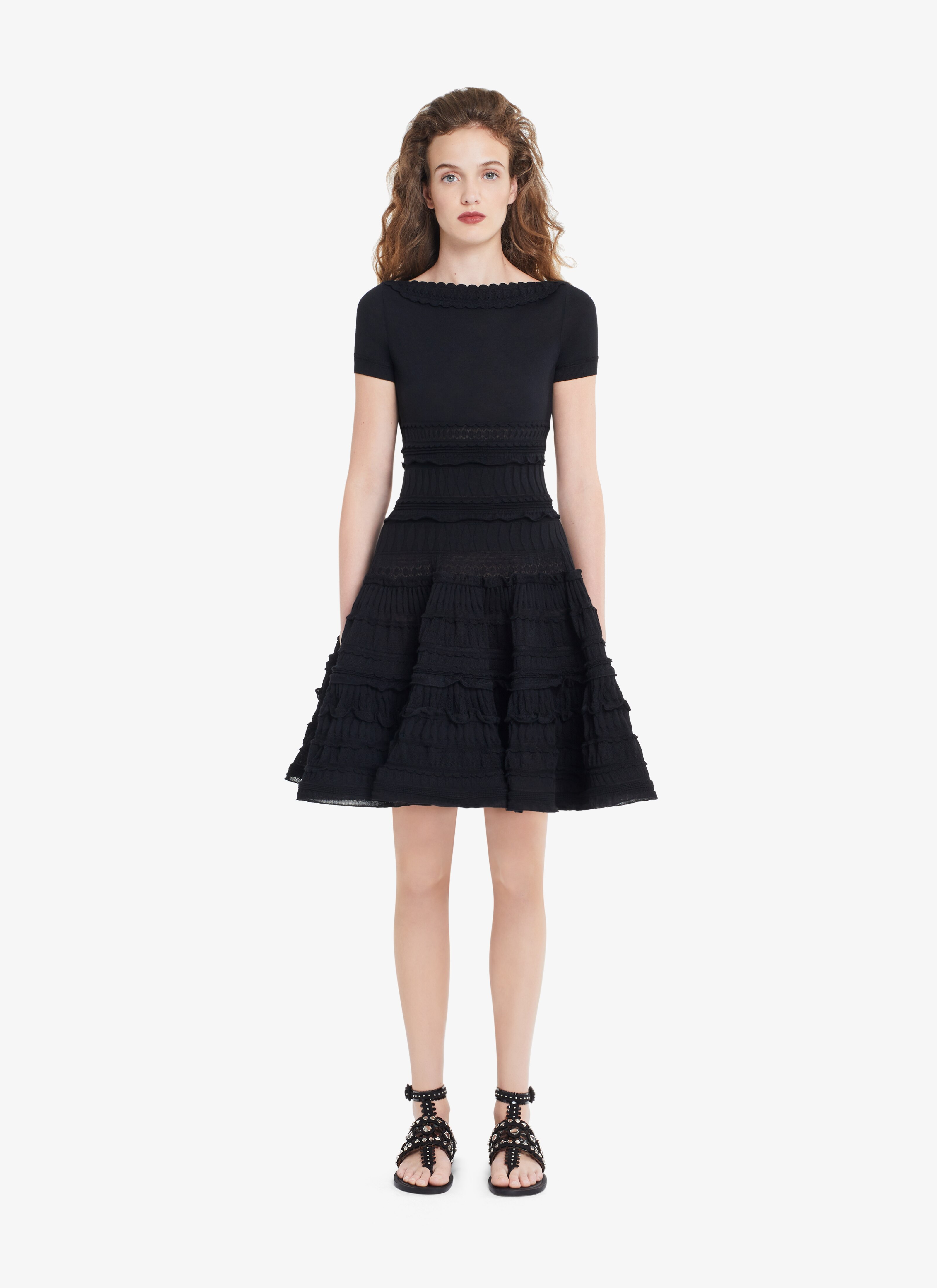 ALAÏA ALAÏA EDITION 2007 ROBE EN CRINOLINE DE LAINE NOIR