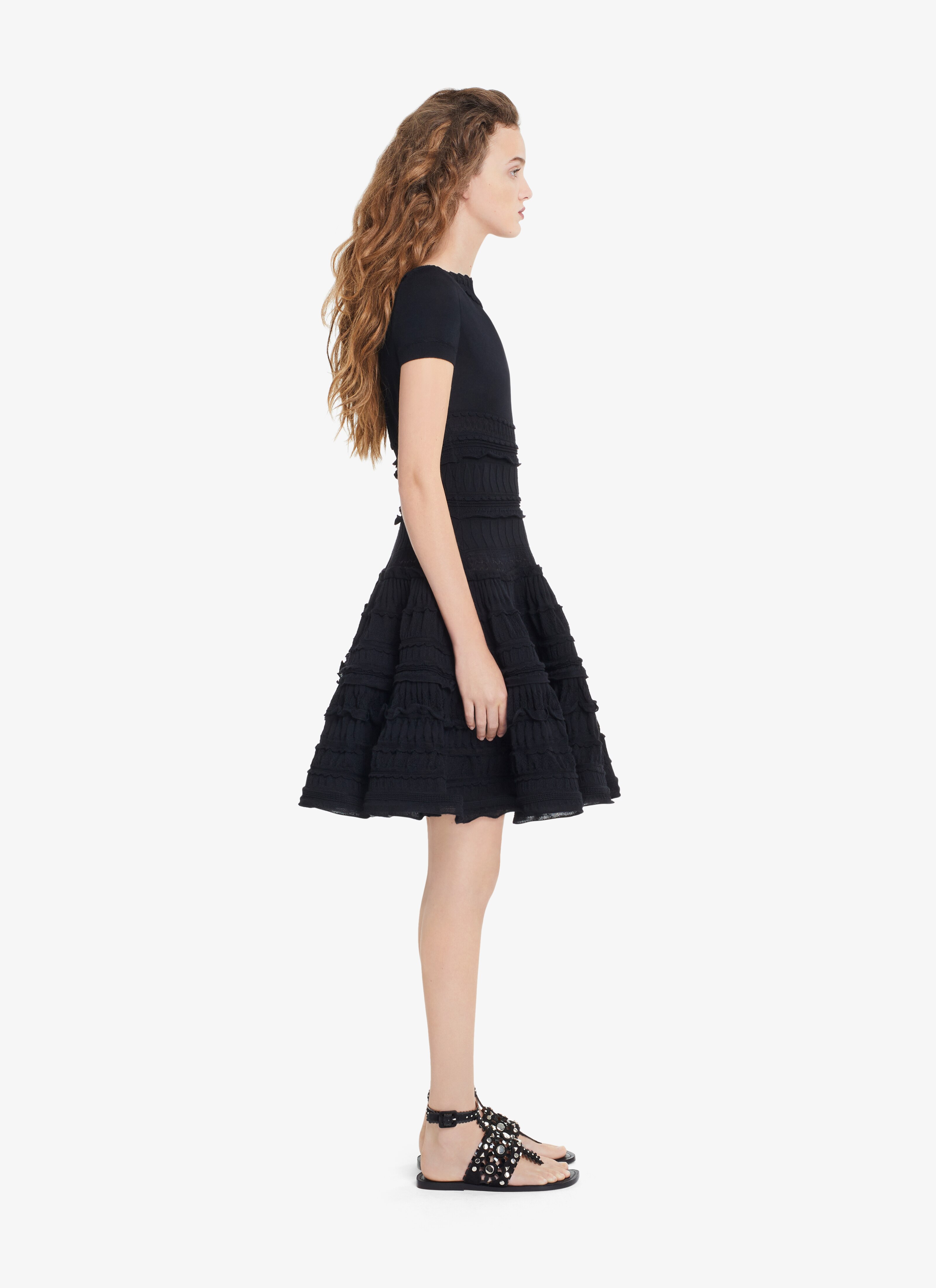 ALAÏA ALAÏA EDITION 2007 ROBE EN CRINOLINE DE LAINE NOIR