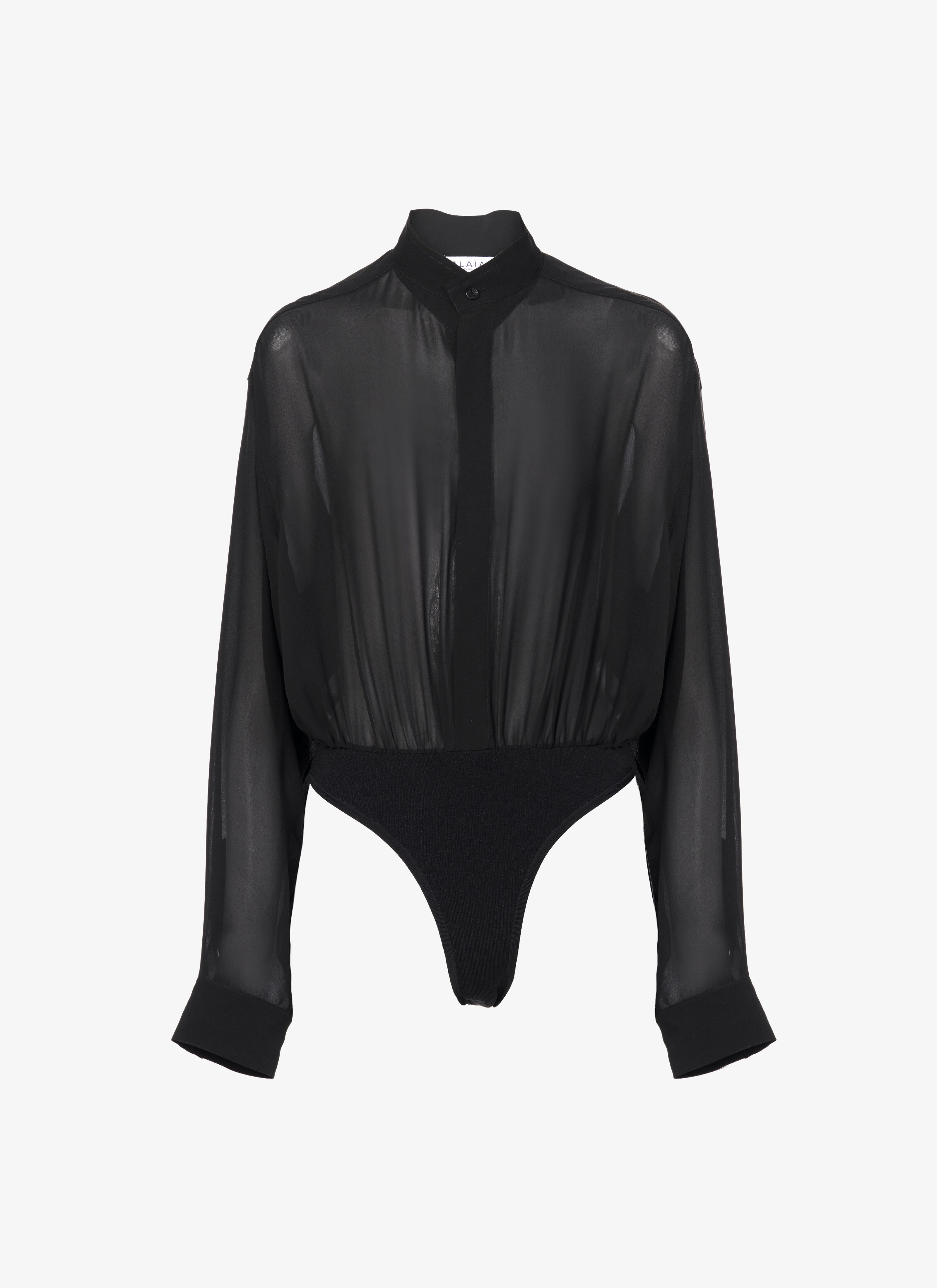 ALAÏA Women's SILK GEORGETTE BODYSUIT SHIRT