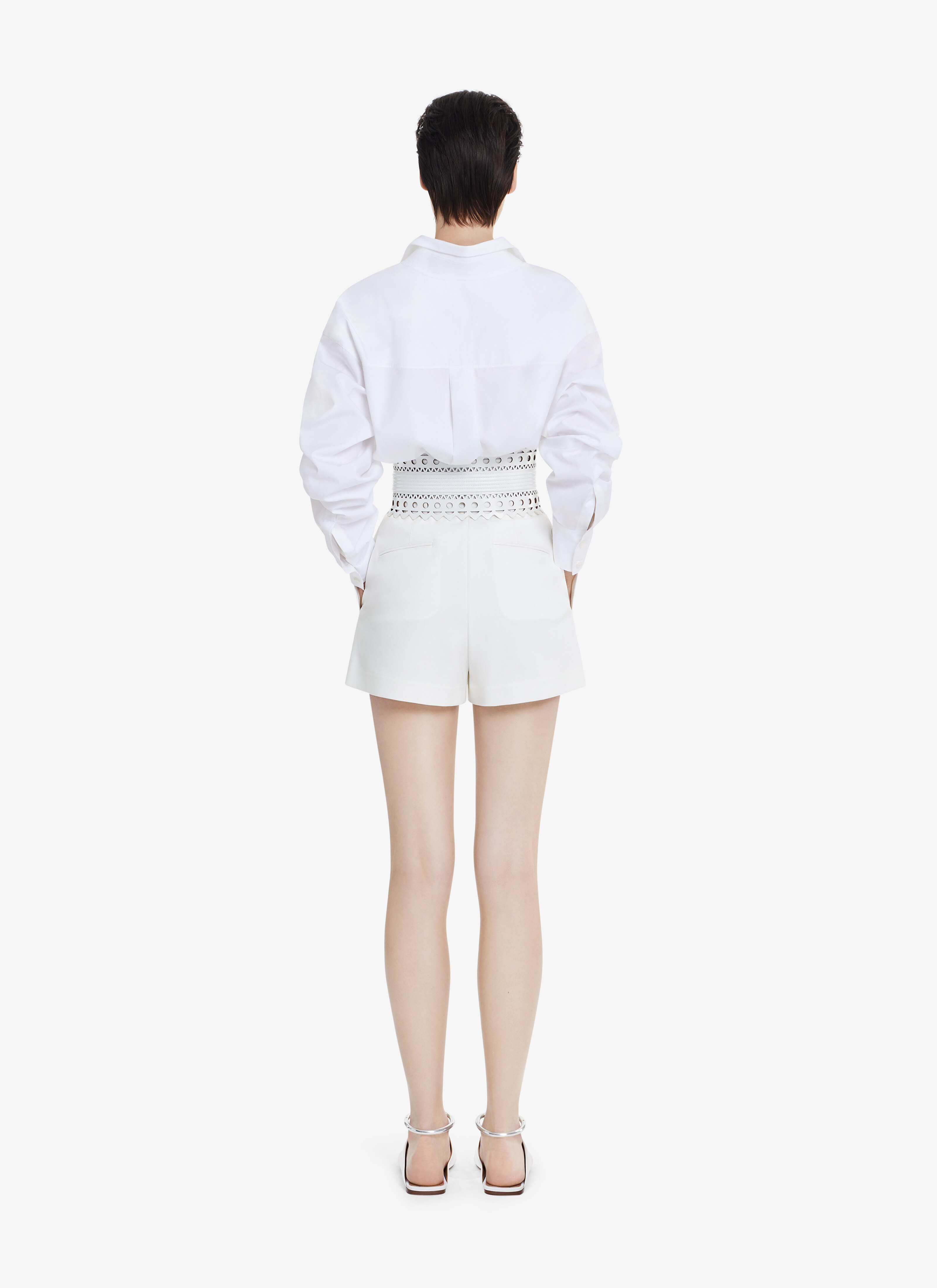 ALAÏA WHITE POPLIN LOOSE SHIRT