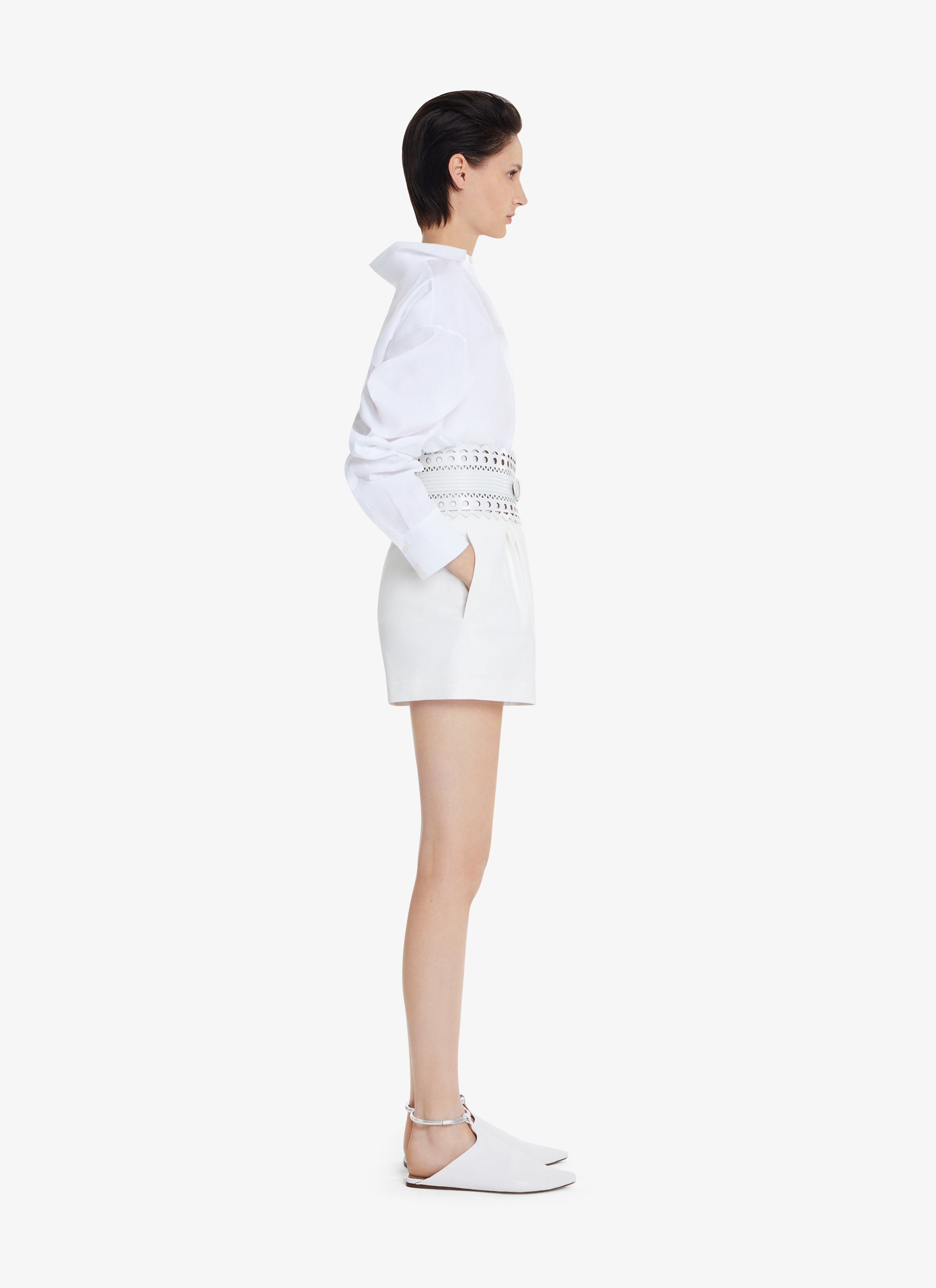 ALAÏA WHITE POPLIN LOOSE SHIRT