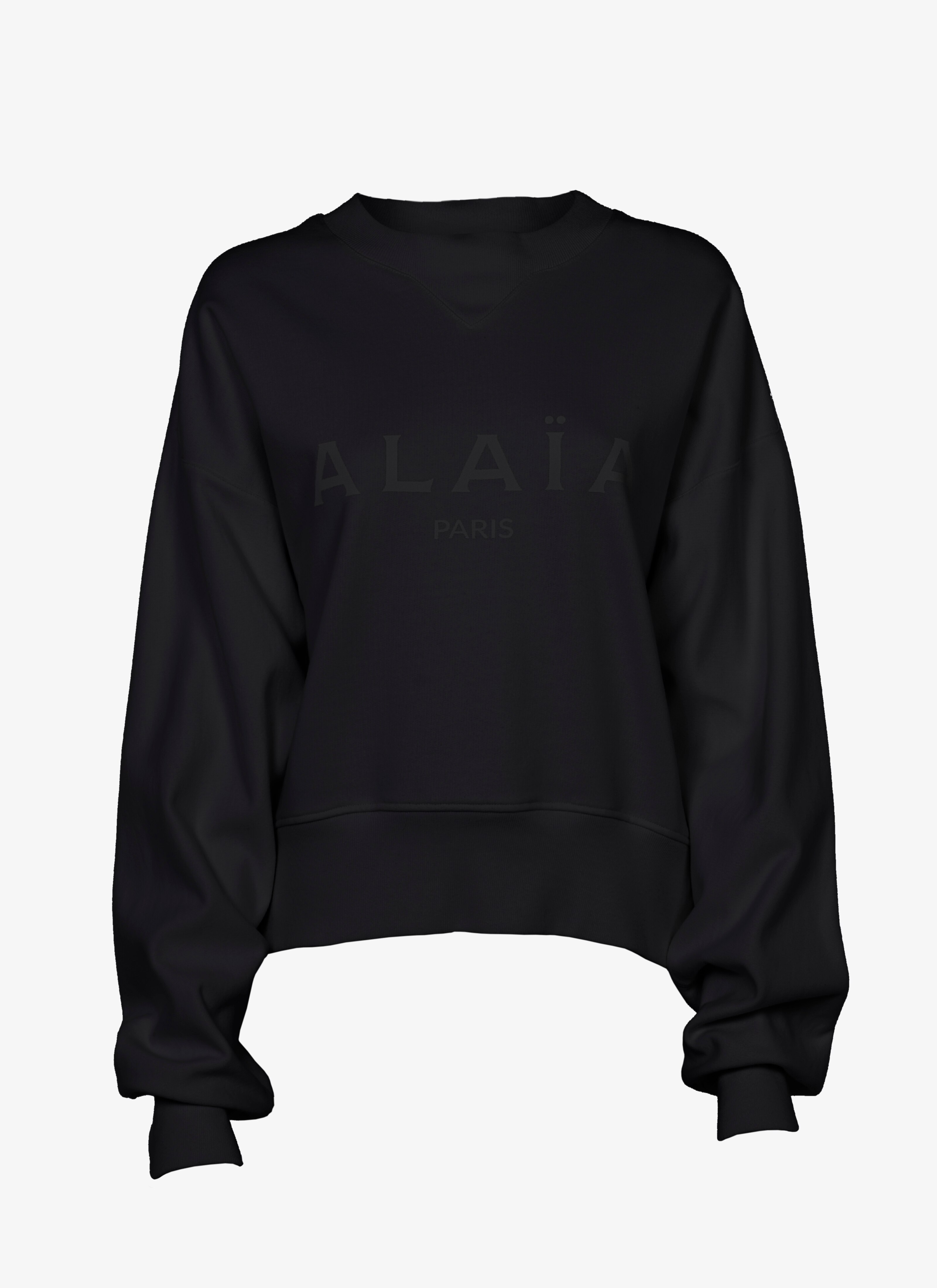 ALAÏA LOGO BOXY SWEATER   maison-alaia.com