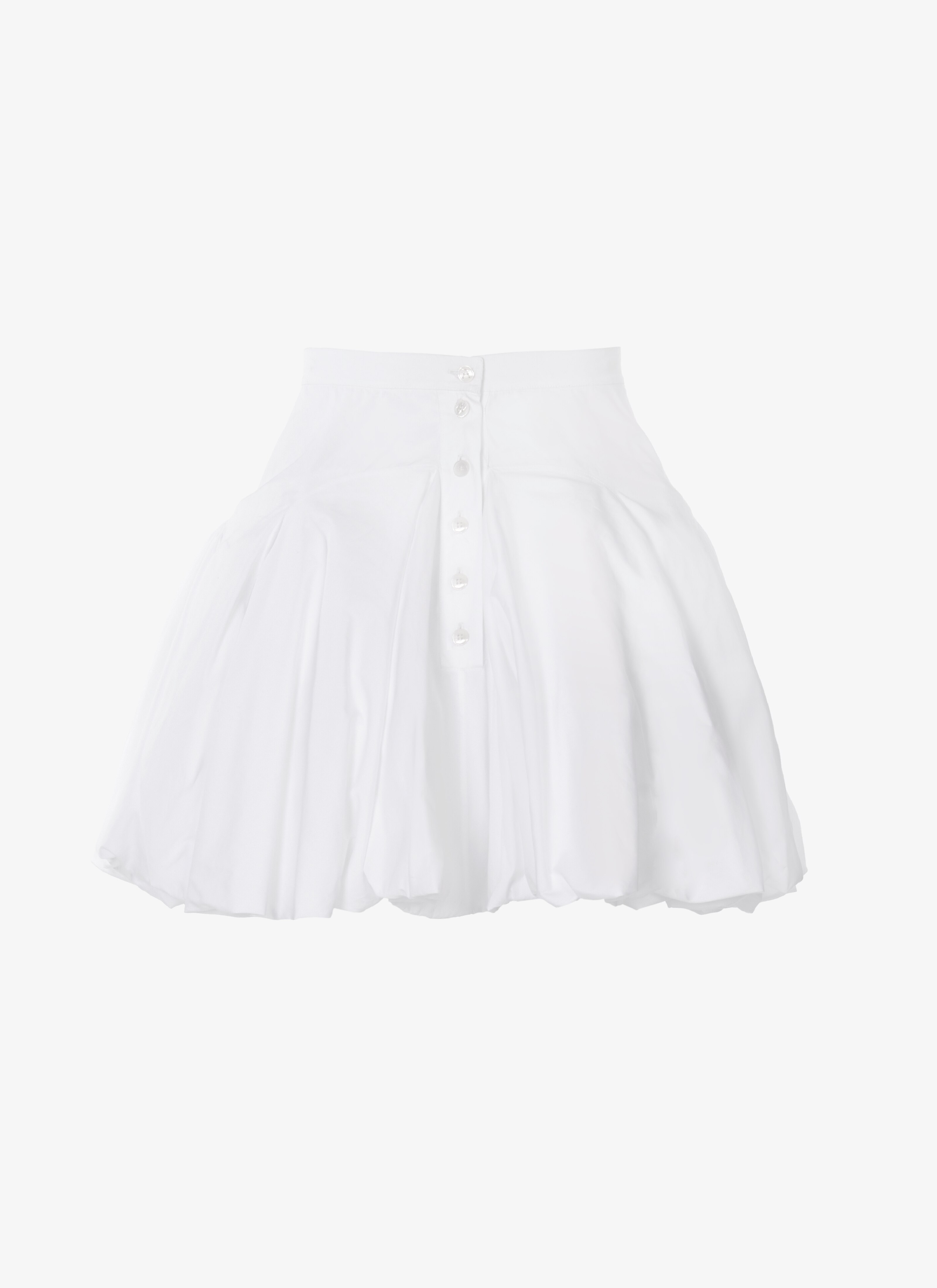 ALAÏA WHITE POPLIN BALL SKIRT