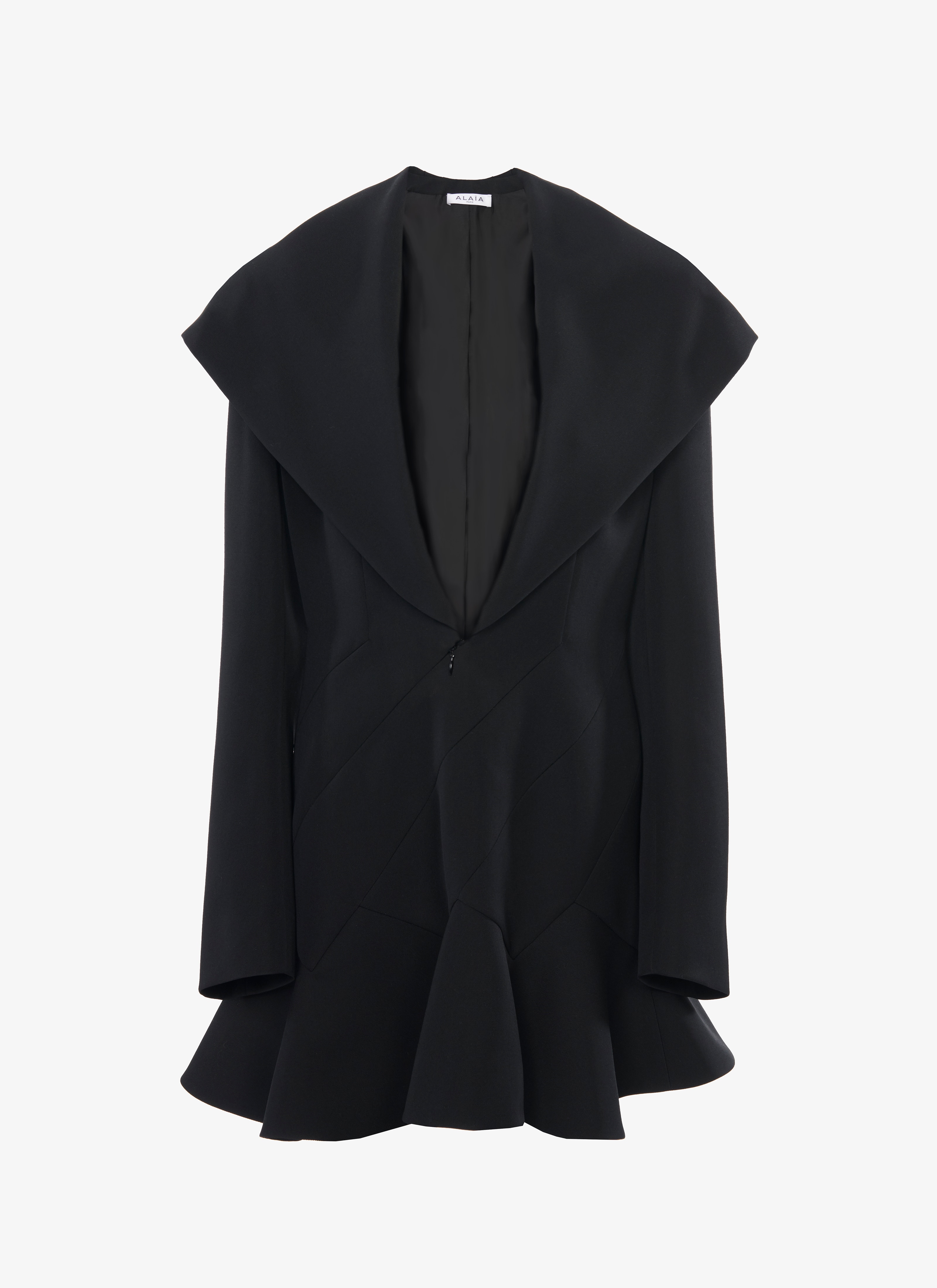 ALAÏA ブラック フード付きショートテーラードドレス