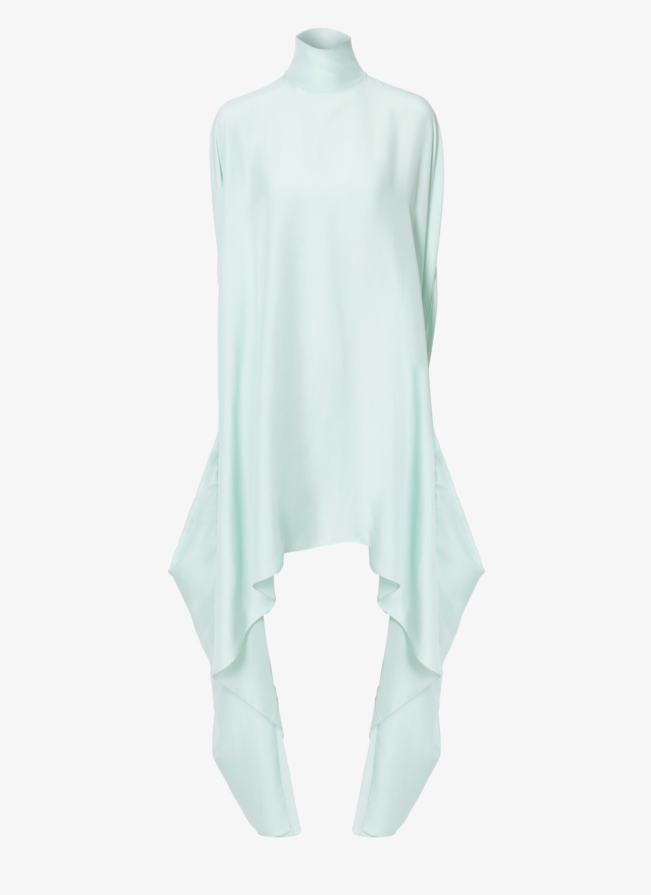 ALAÏA Women's HIGH COLLAR DRAPED JAPANESE SILK DRESS ALAÏA US