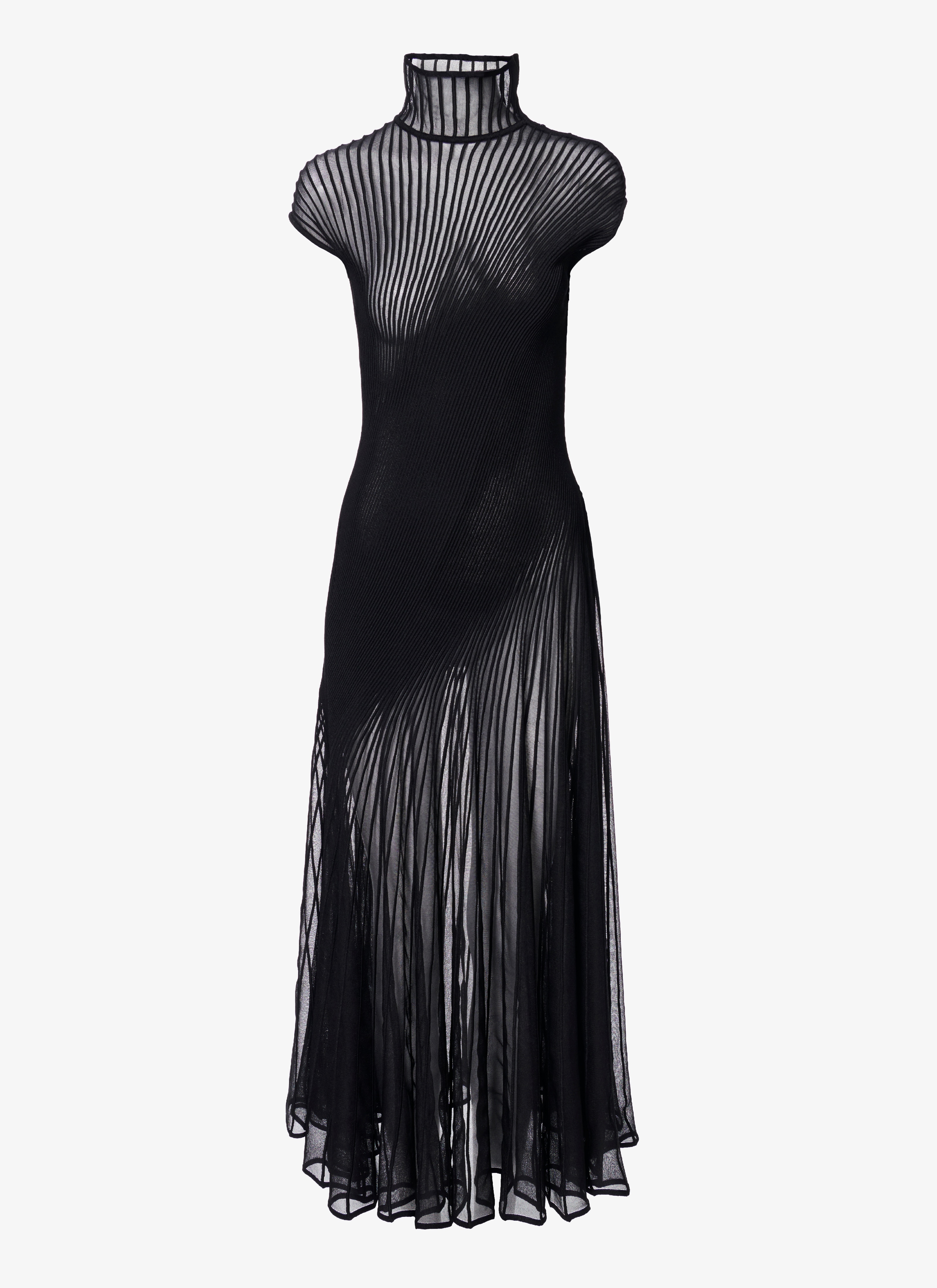 ALAÏA Women's HIGH NECK TWISTED LONG DRESS