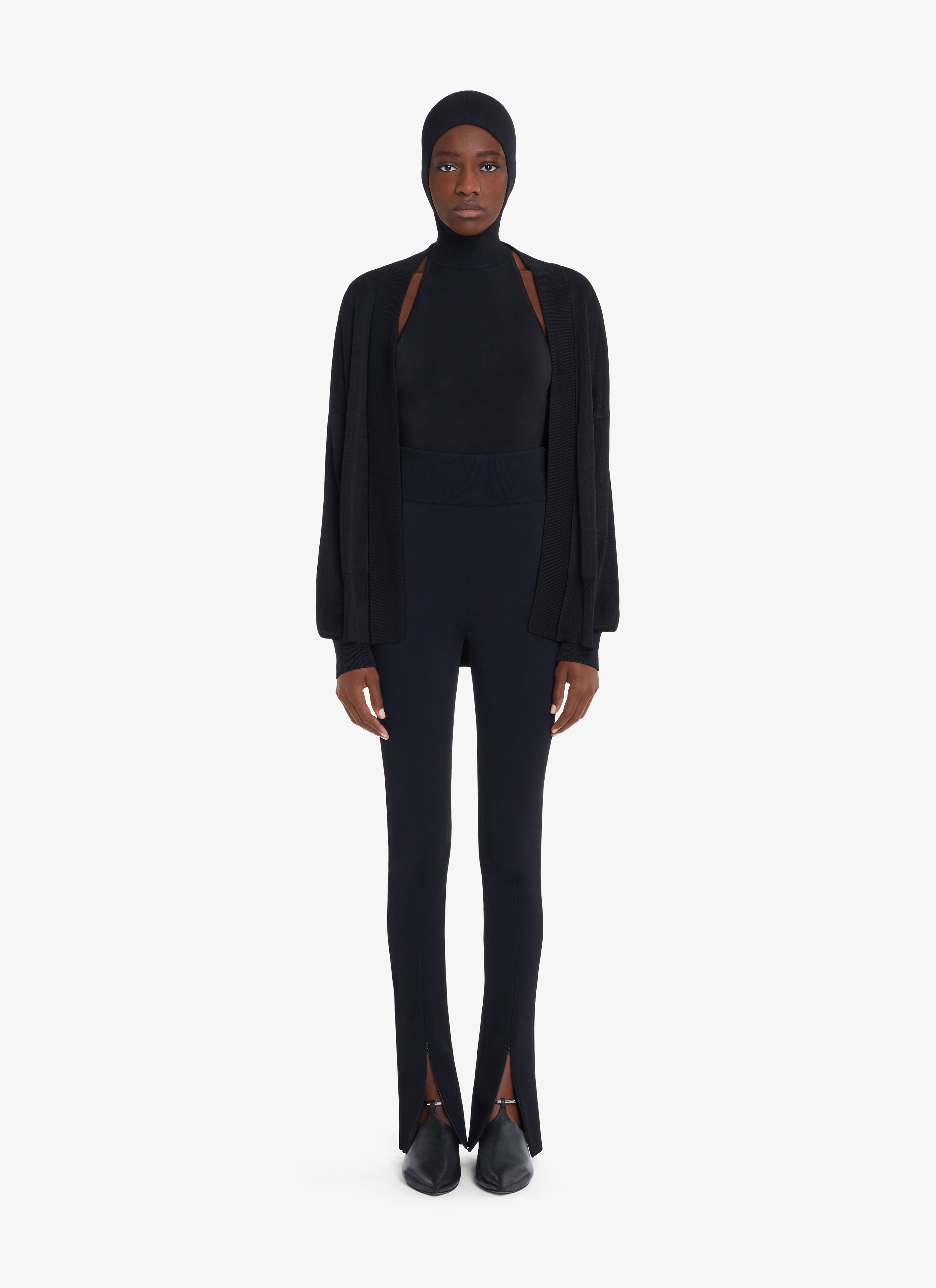 ALAÏA BLACK OVERSIZE KNIT CARDIGAN