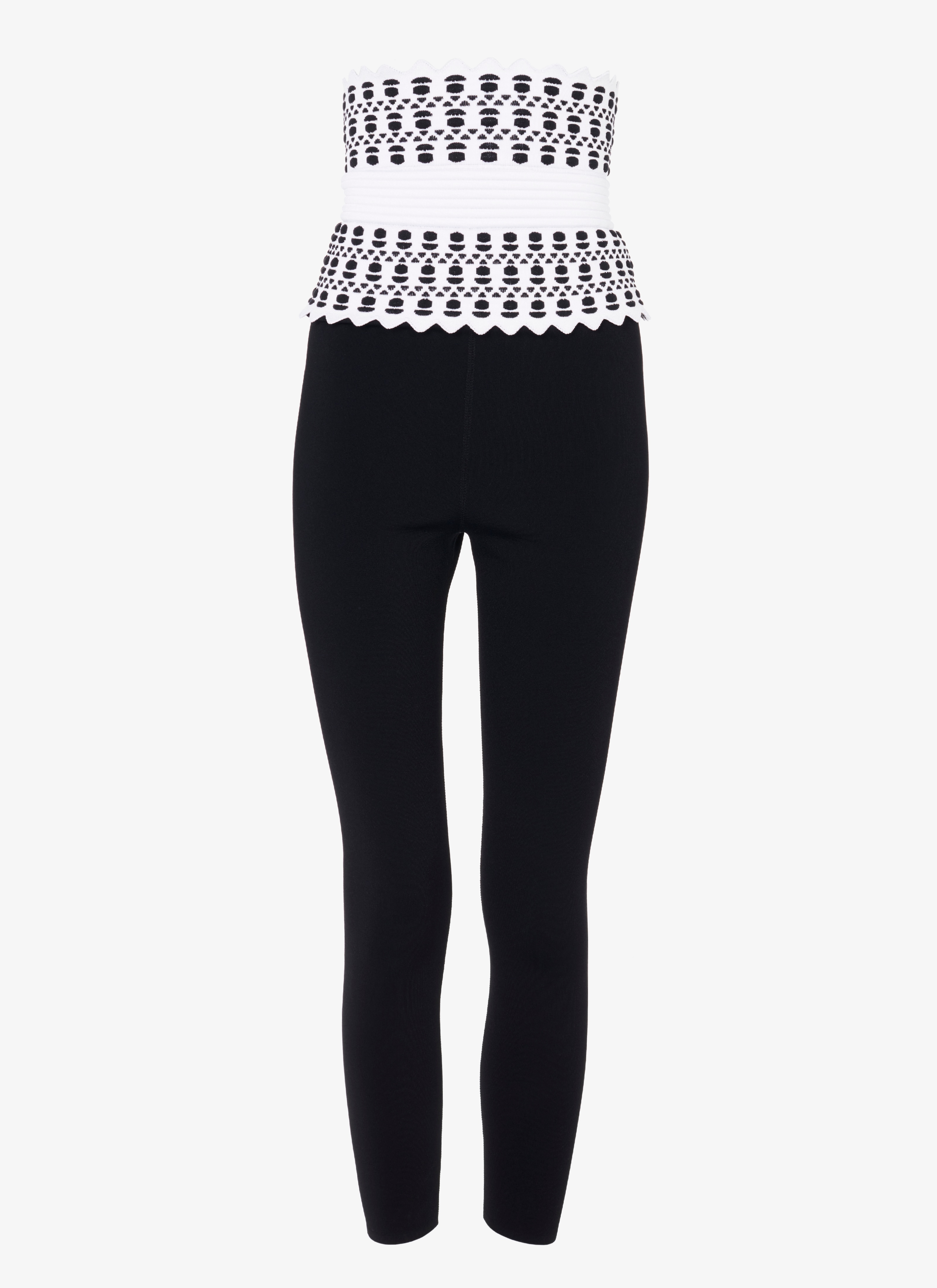 ALAÏA Women's STRETCH LEGGINGS WITH CORSET BELT