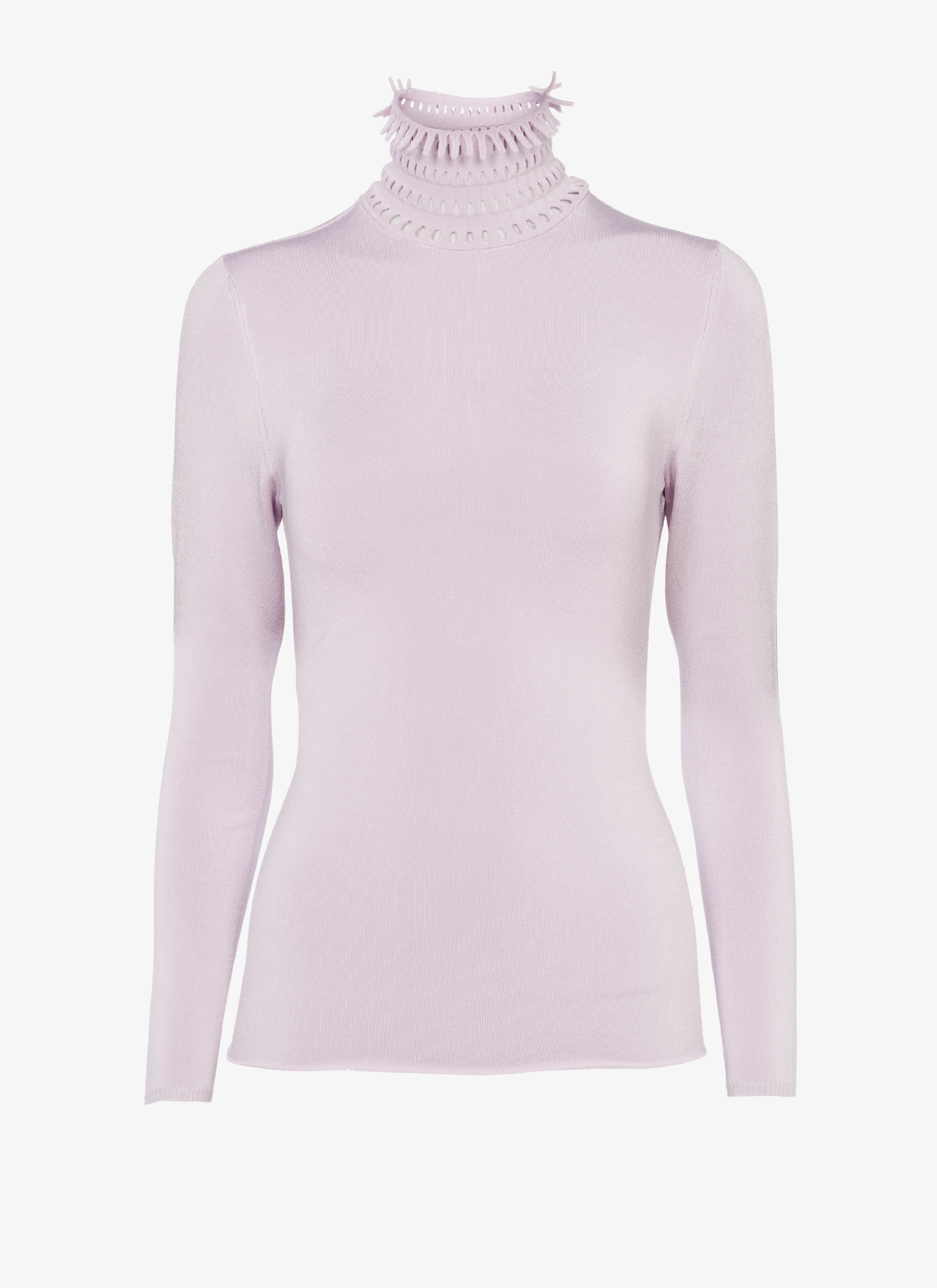 ALAÏA LILAC SEAMLESS KNIT TURTLENECK