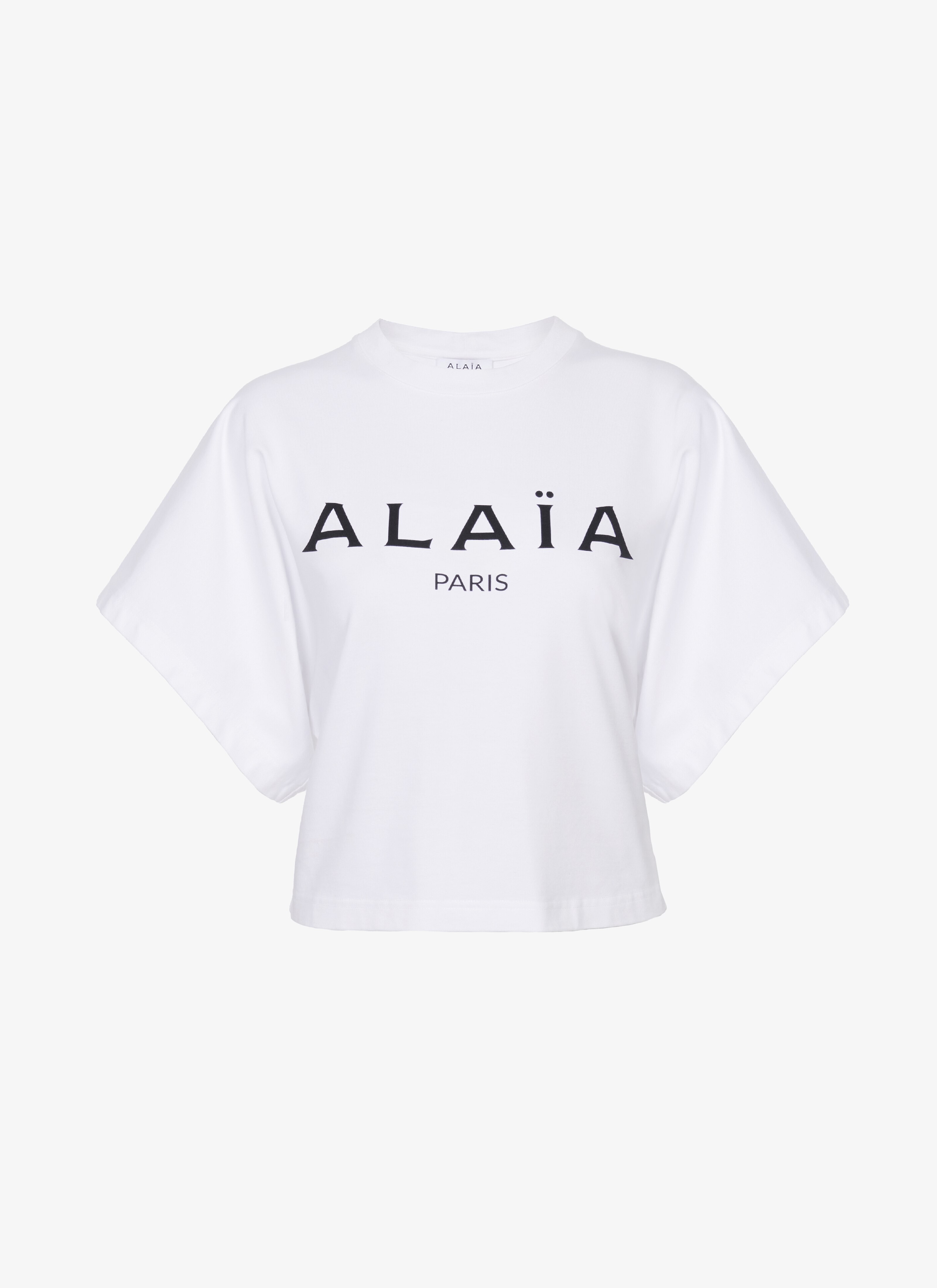 Amerika corruptie binnenkomst Women's White/Black Jersey t Shirt Alaïa Logo | ALAÏA US