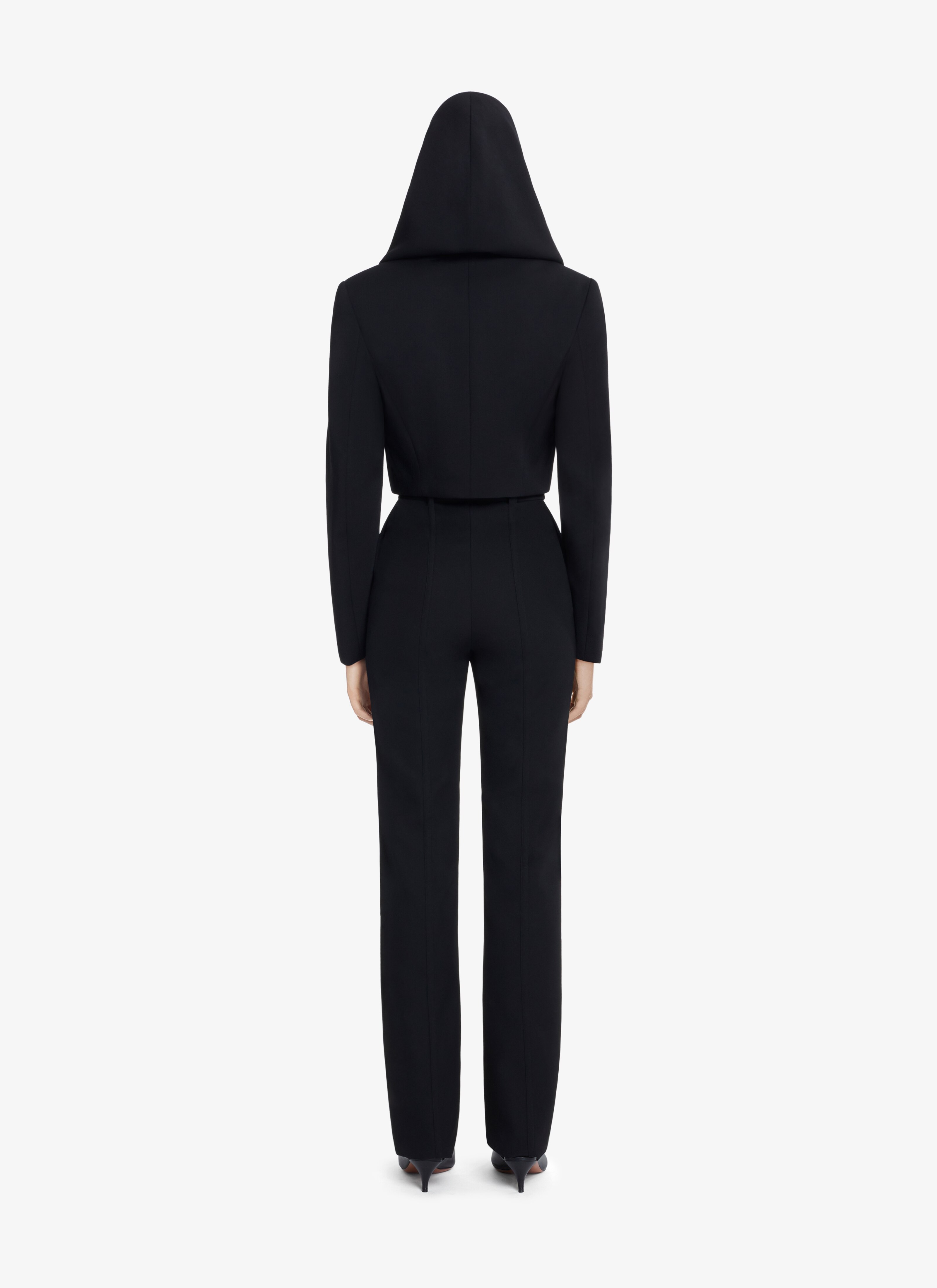 ALAÏA BLACK BI-STRETCH TROUSERS