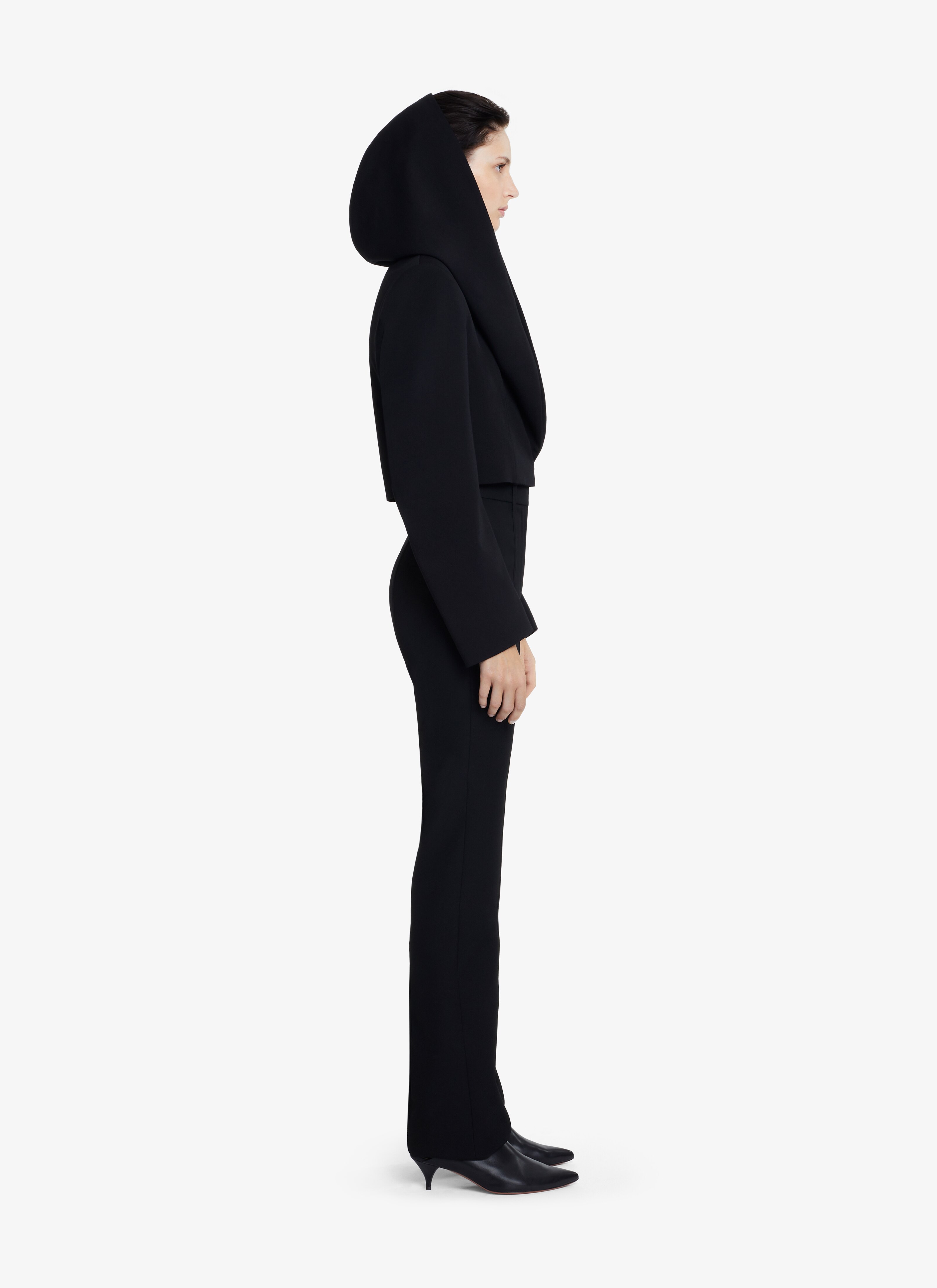 ALAÏA BLACK BI-STRETCH TROUSERS
