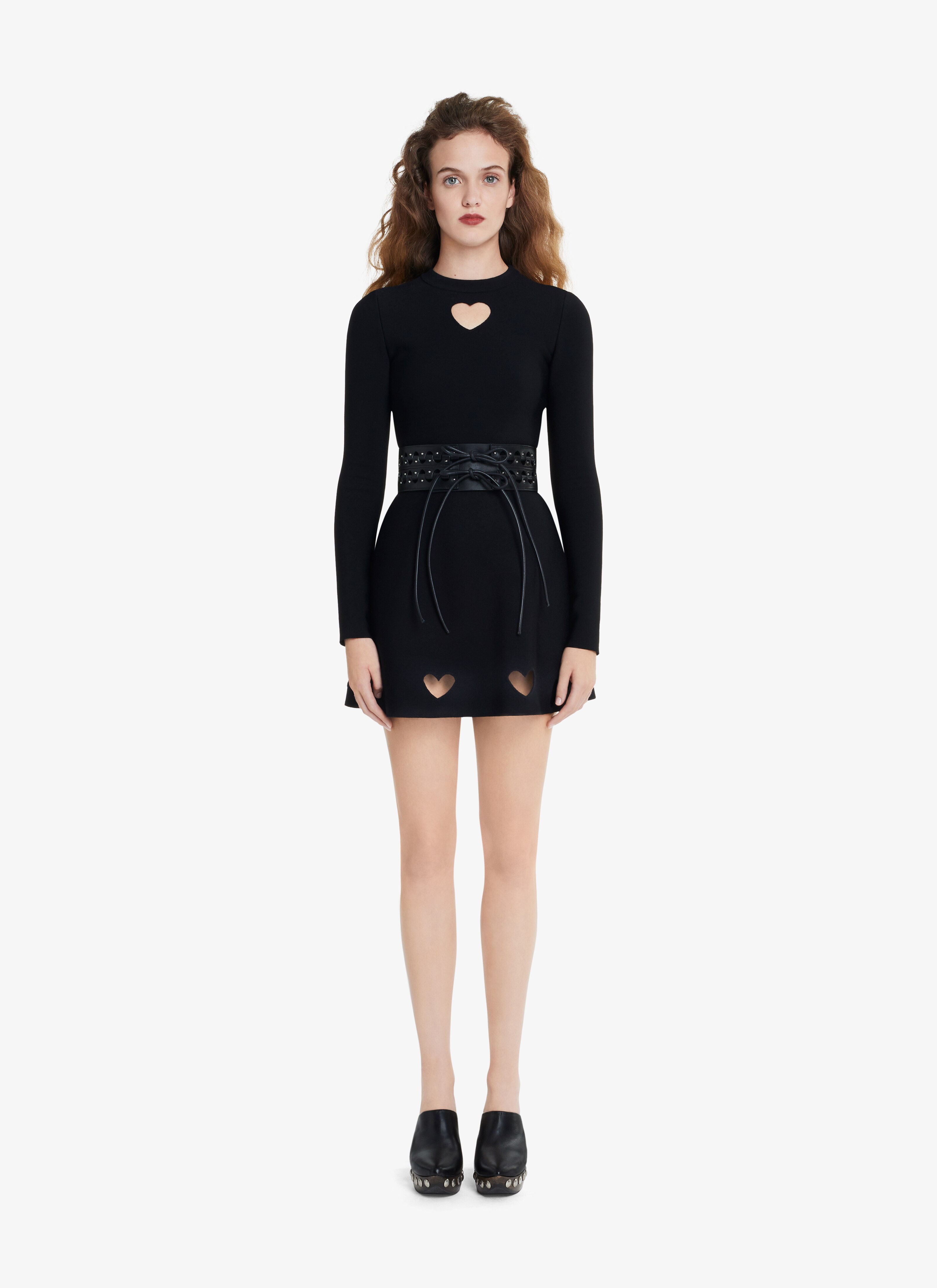 ALAÏA ブラック ハート ニット スケータースカート