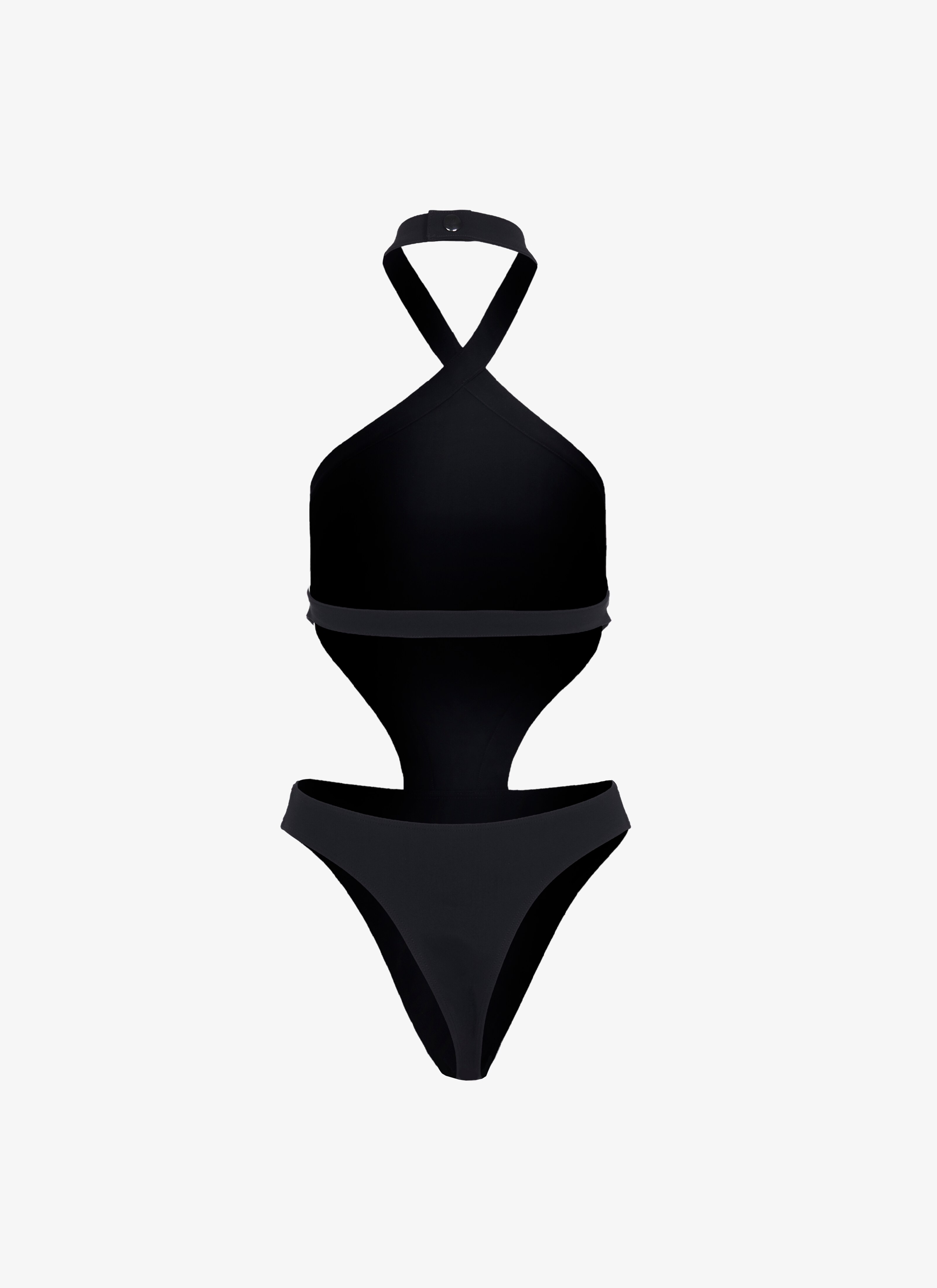 ALAÏA BLACK TRIKINI SWIMSUIT