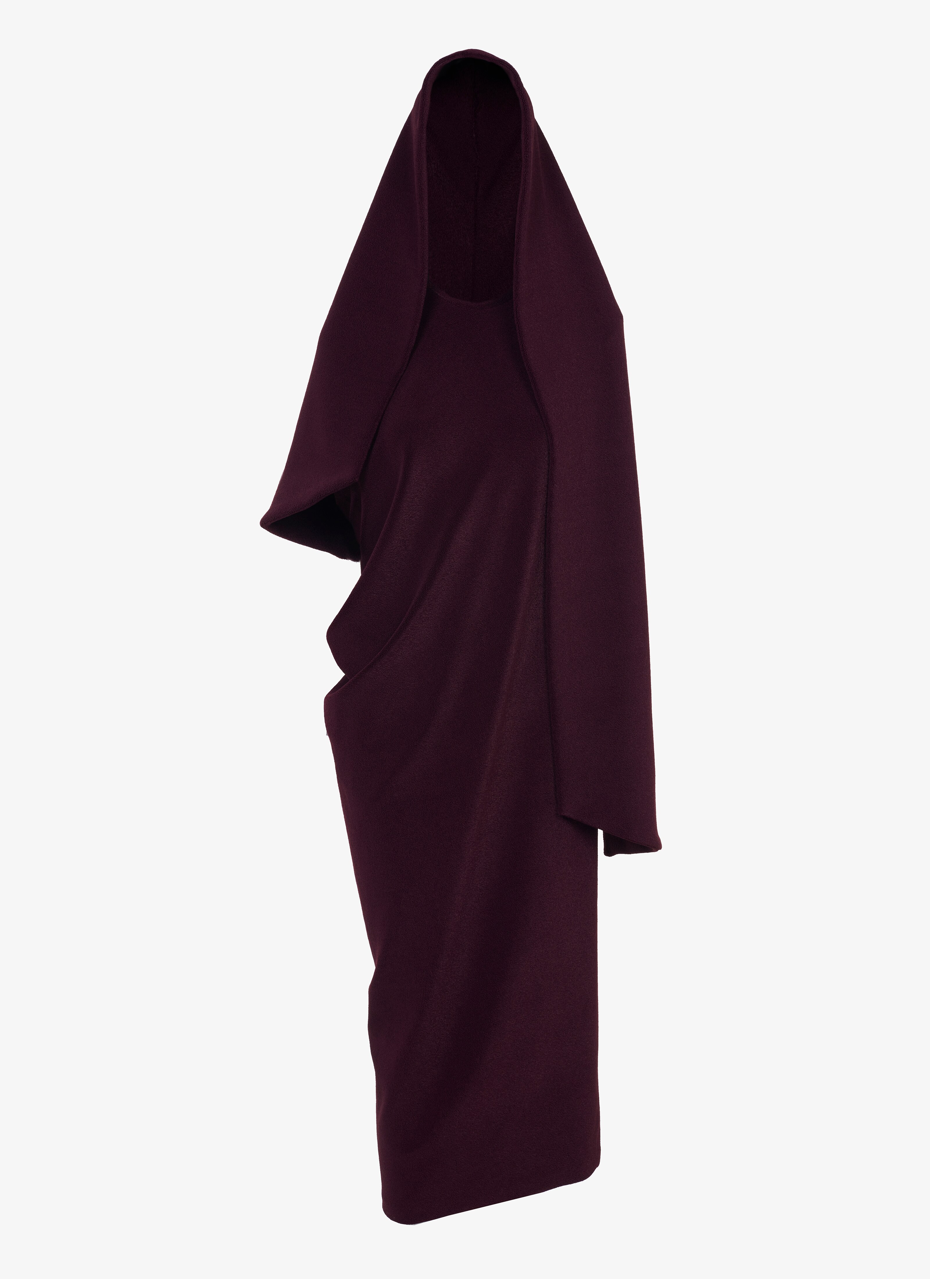 ALAÏA AUBERGINE HOODED SWIM DRESS