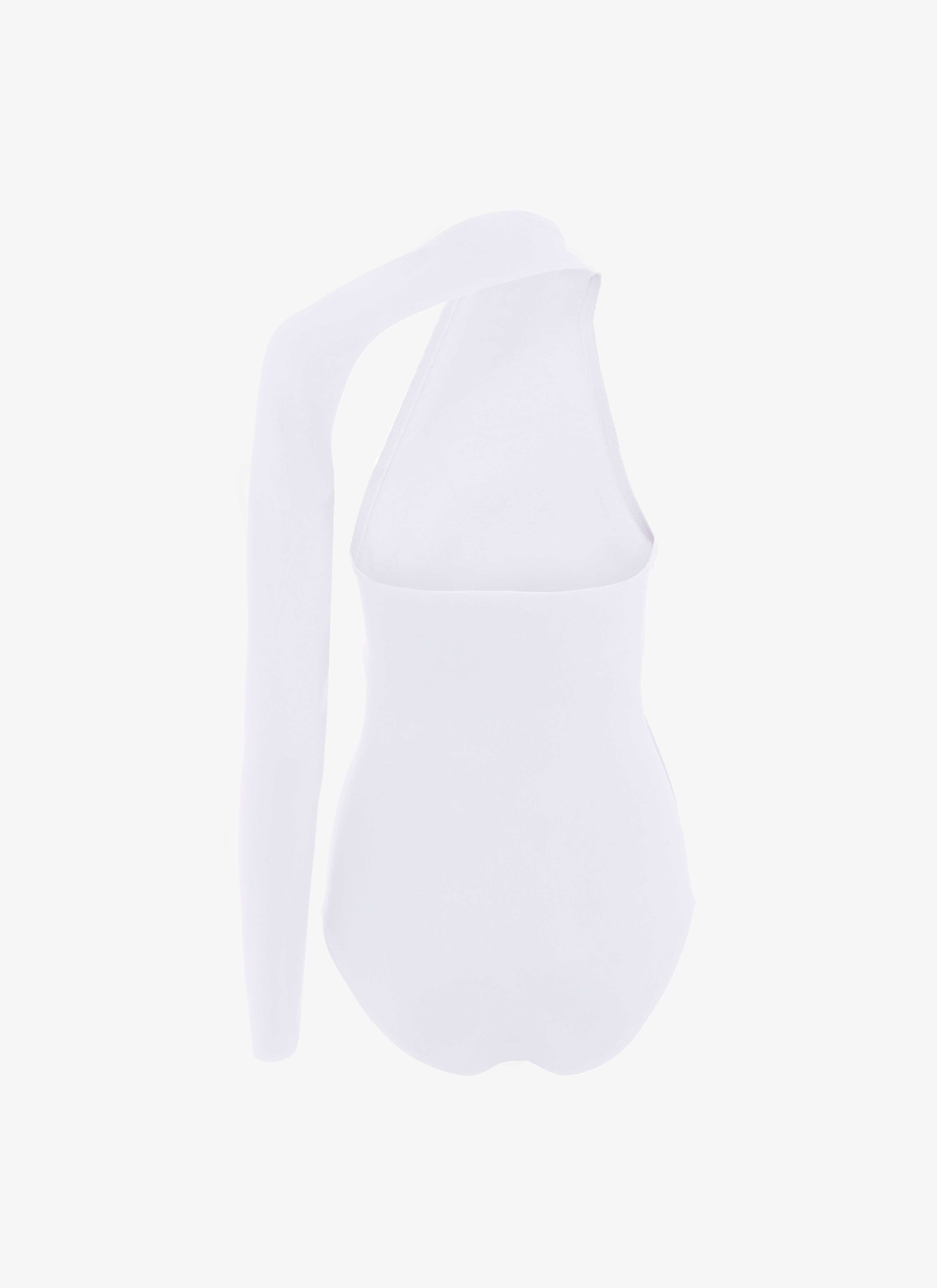 ALAÏA WHITE ONE-SLEEVE SWIMSUIT