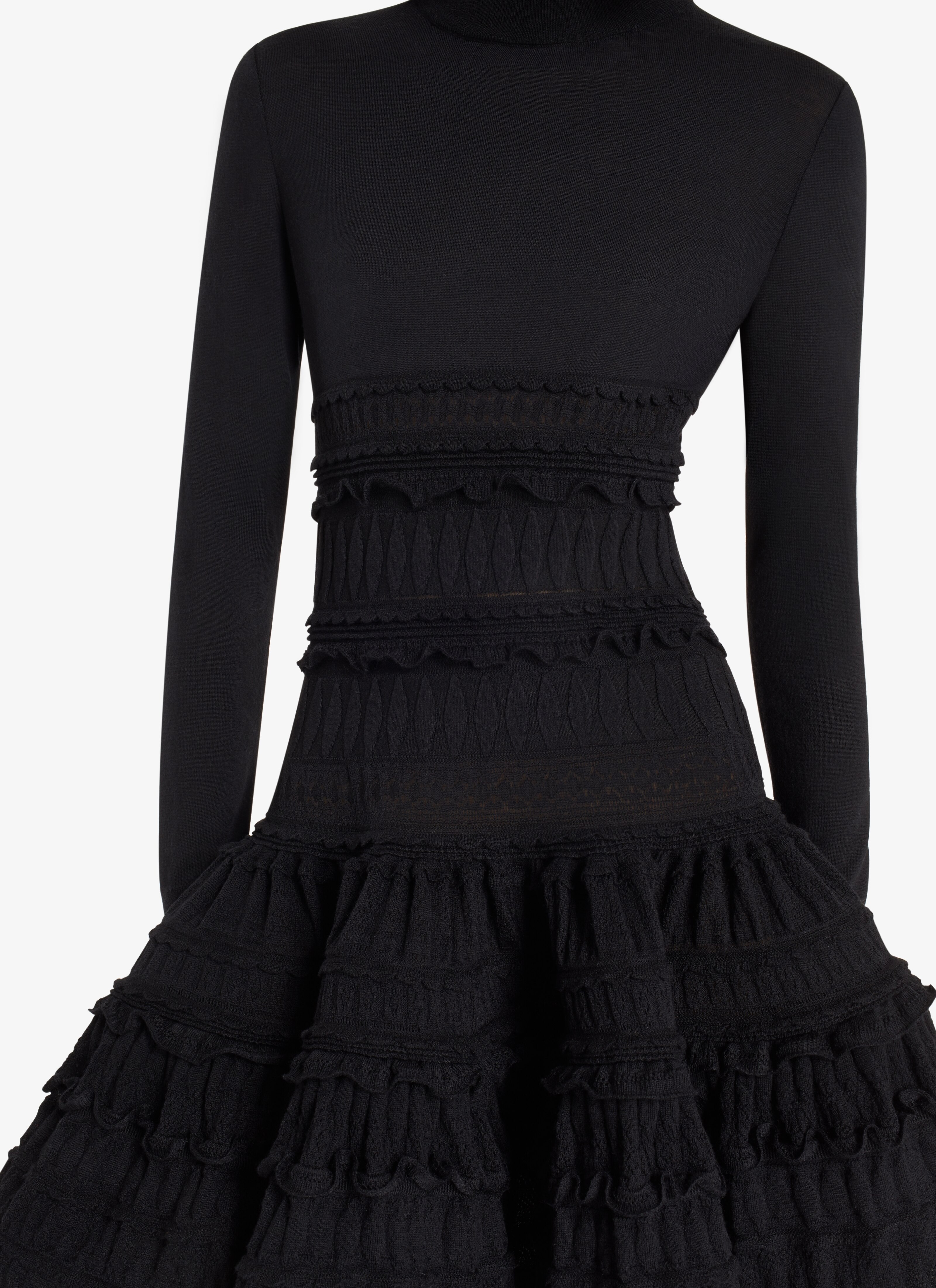 High-neck wool Crinoline dress - maison-alaia.com