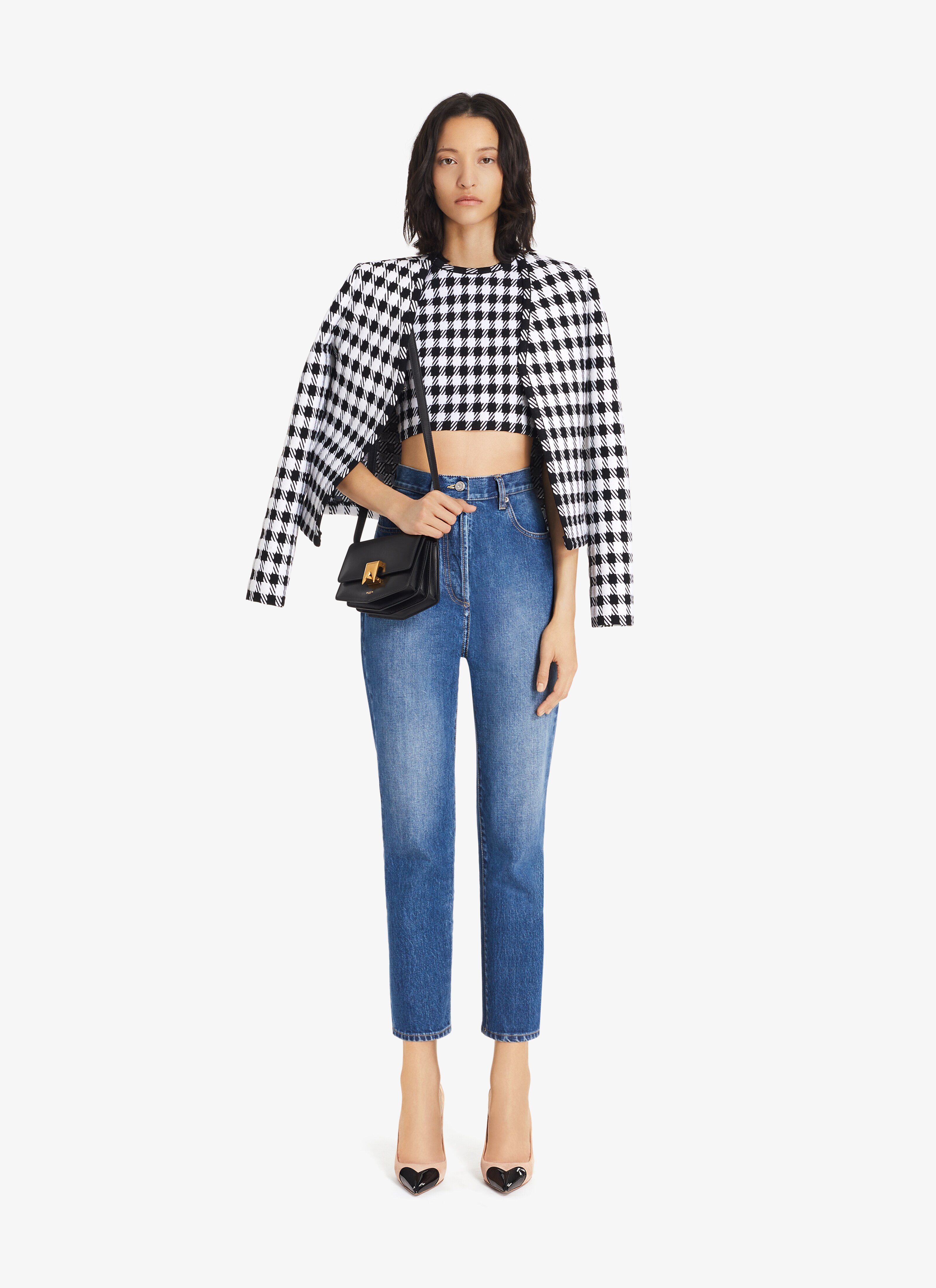 ALAÏA BLUE JEANS HIGH-WAIST DENIM JEANS