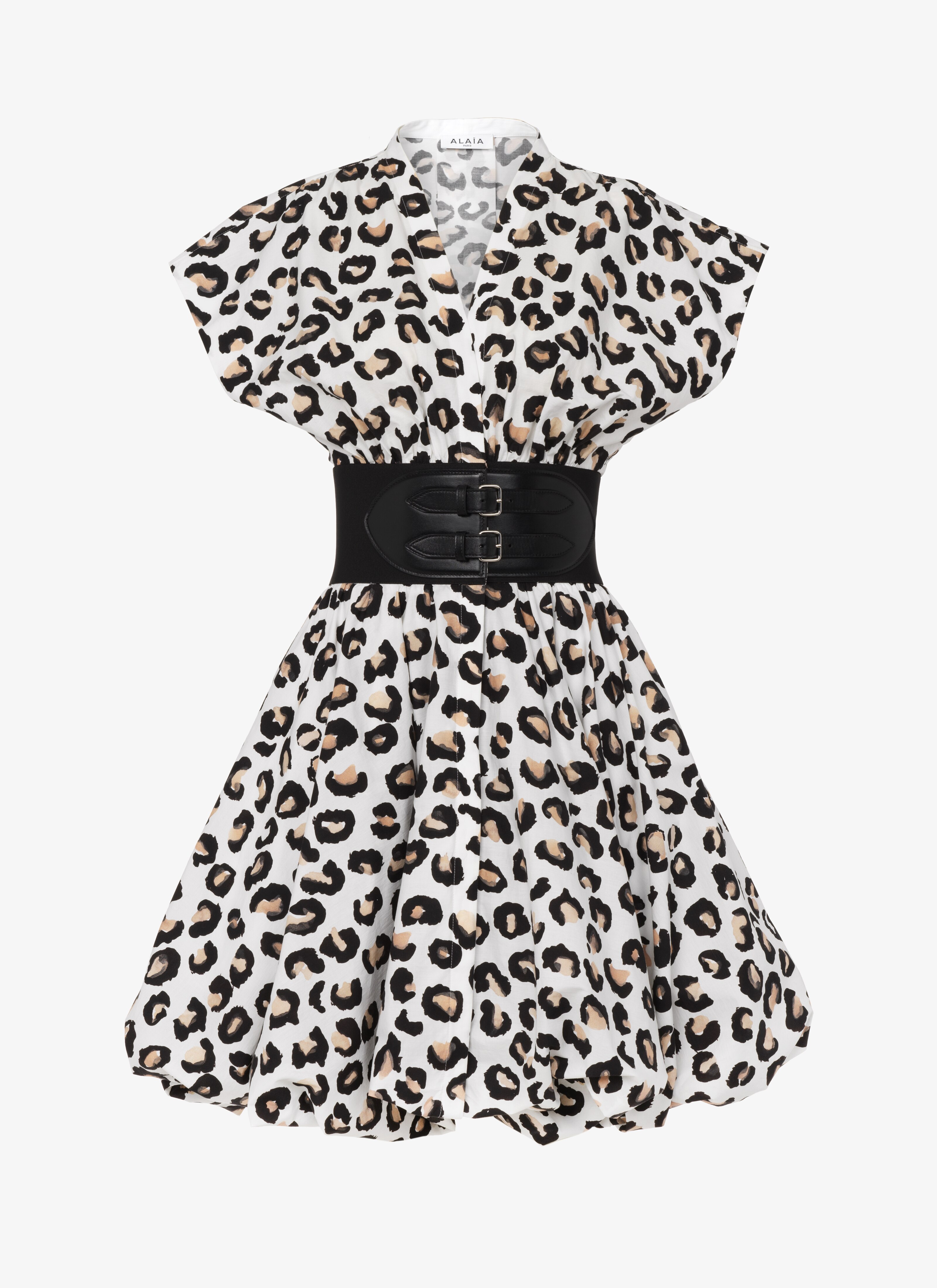 お待たせ! 【ALAIA】 LEOPARD ポプリン地ベルト付きドレス ワンピース 色・サイズを選択:色指定なし - cwoc.buap.mx