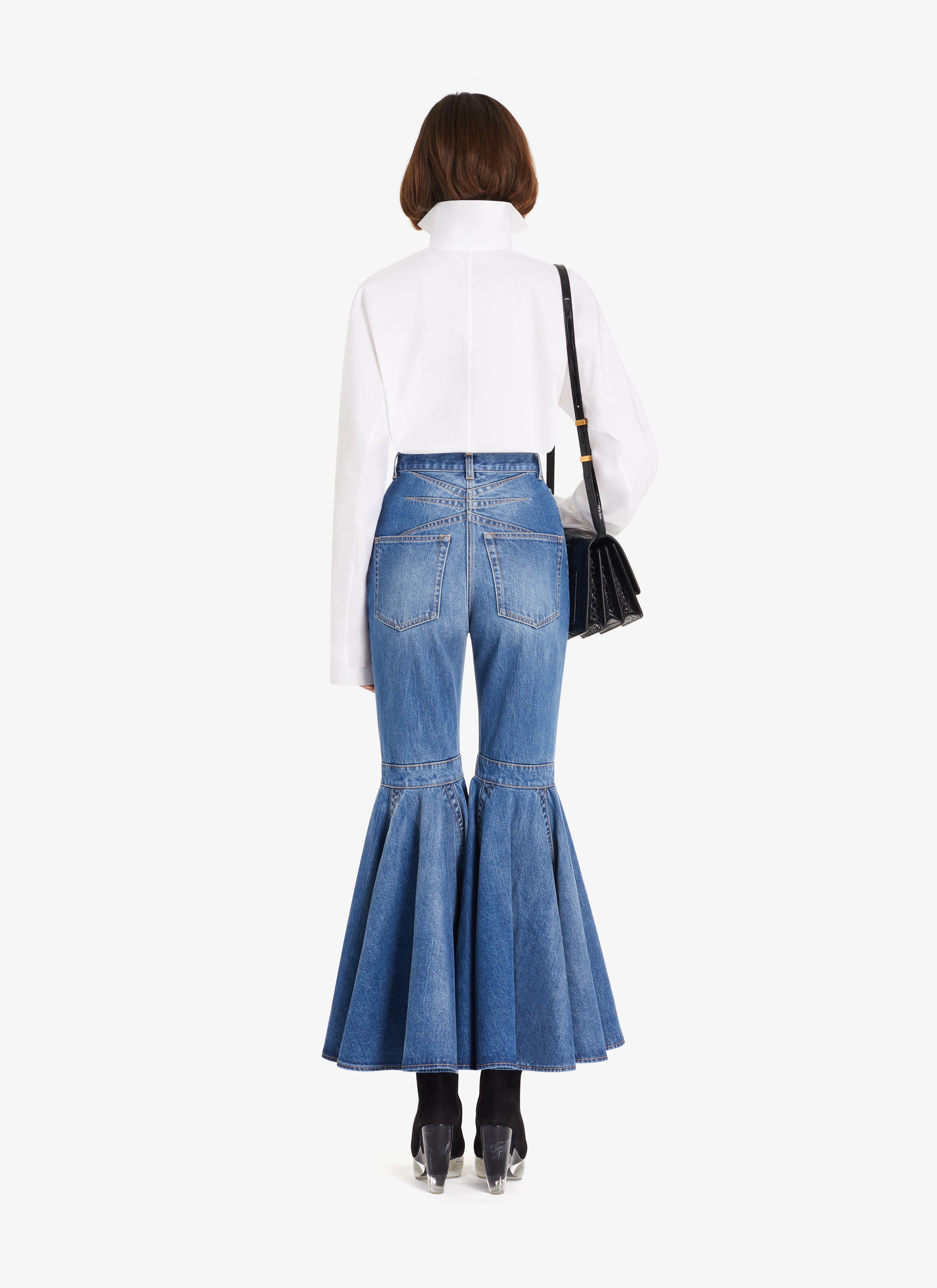 ALAÏA WHITE CORSET POPLIN SHIRT