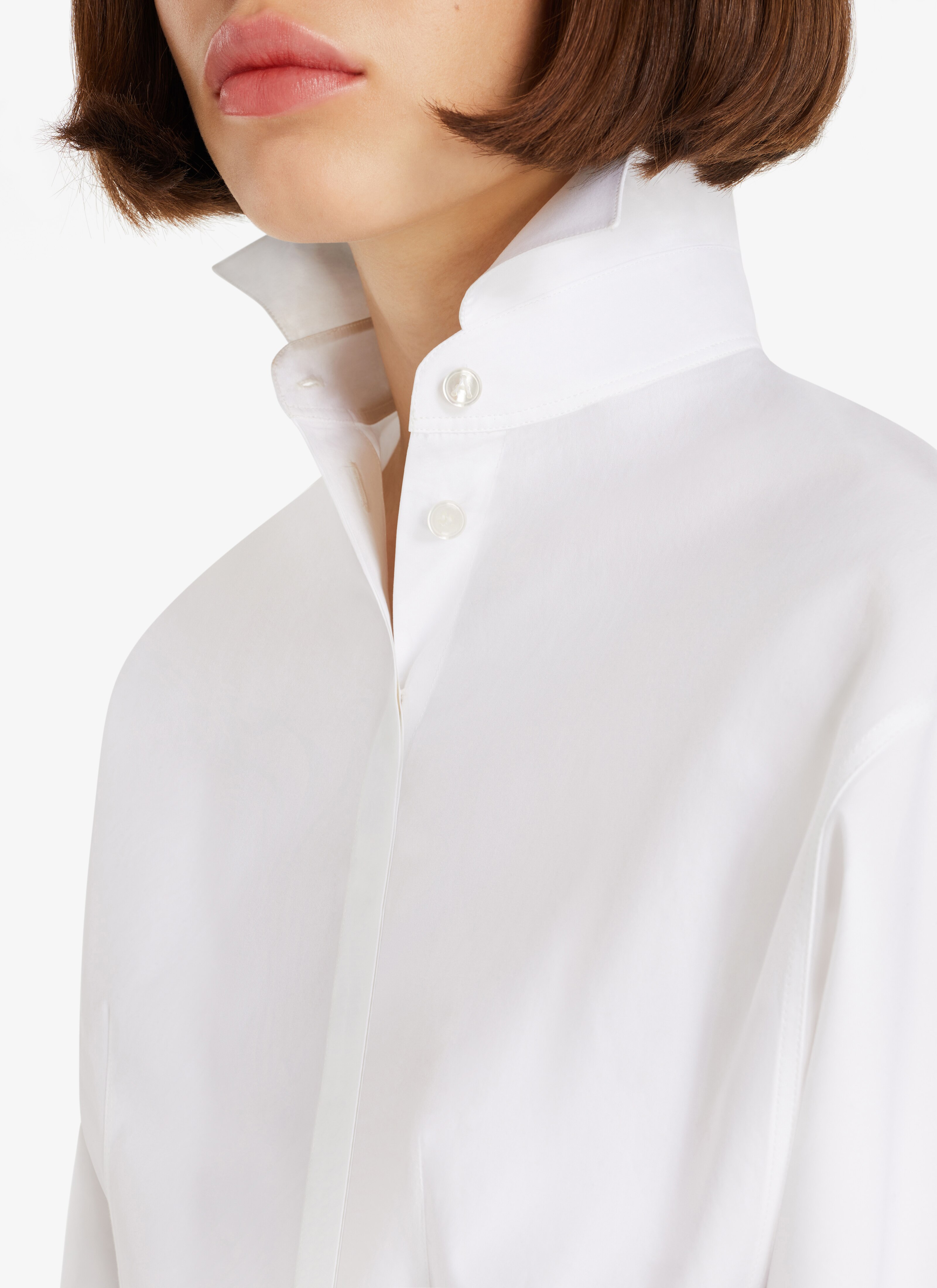 ALAÏA WHITE CORSET POPLIN SHIRT