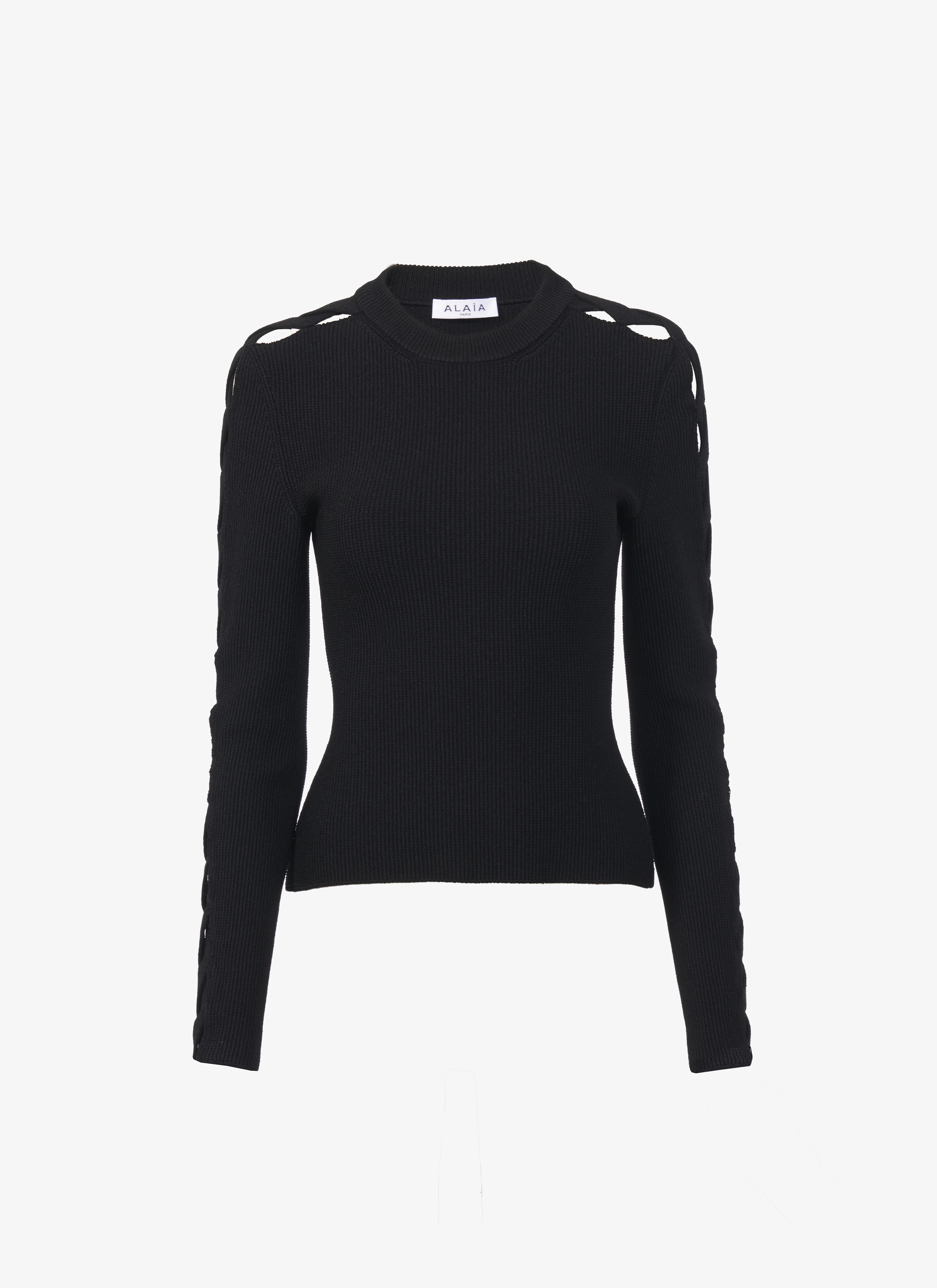 Openwork long-sleeves Top maison-alaia.com