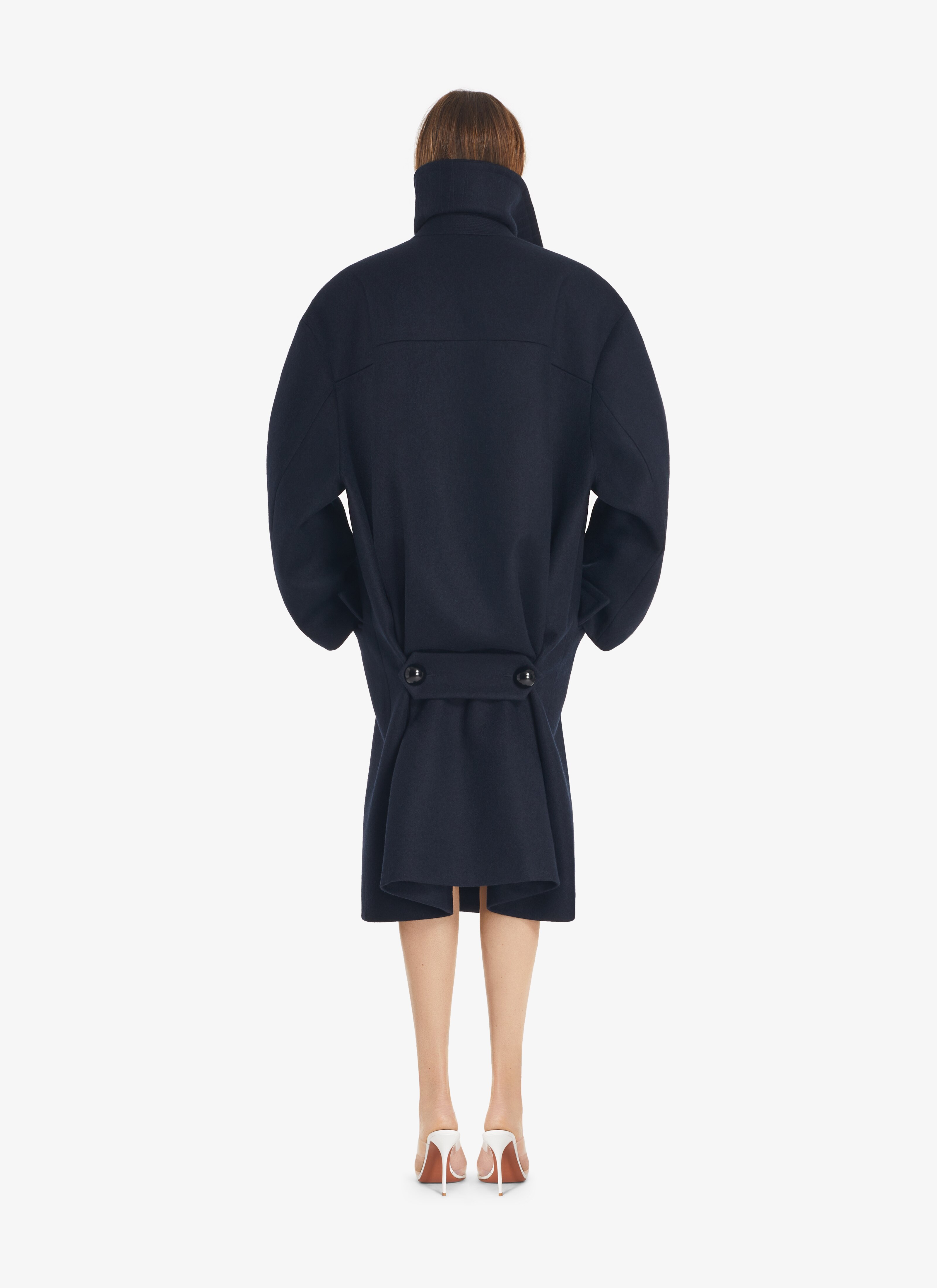ALAÏA MARINE MAXI CABAN IN WOOL