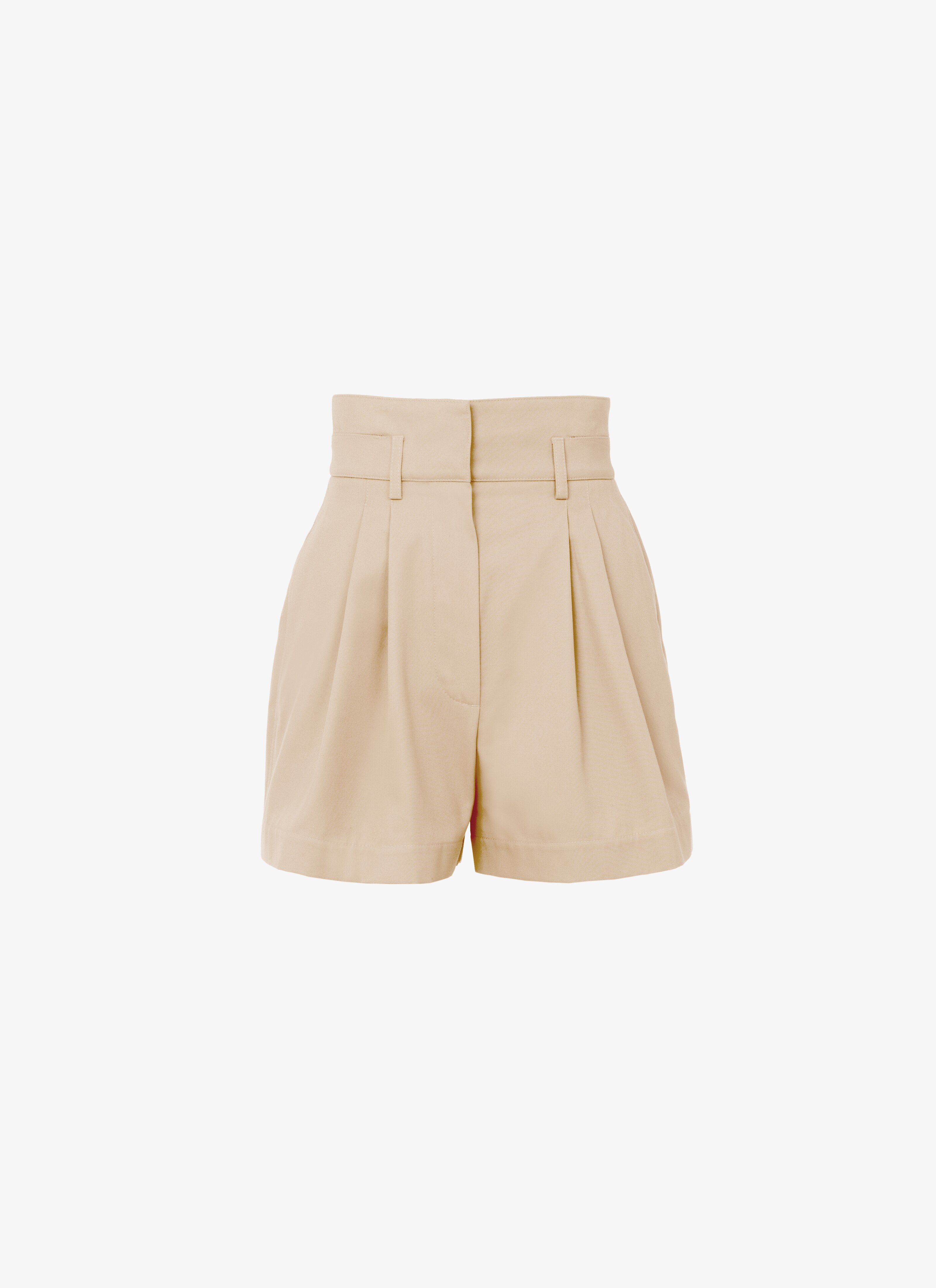 High-Waist cotton gabardine Shorts maison-alaia.com