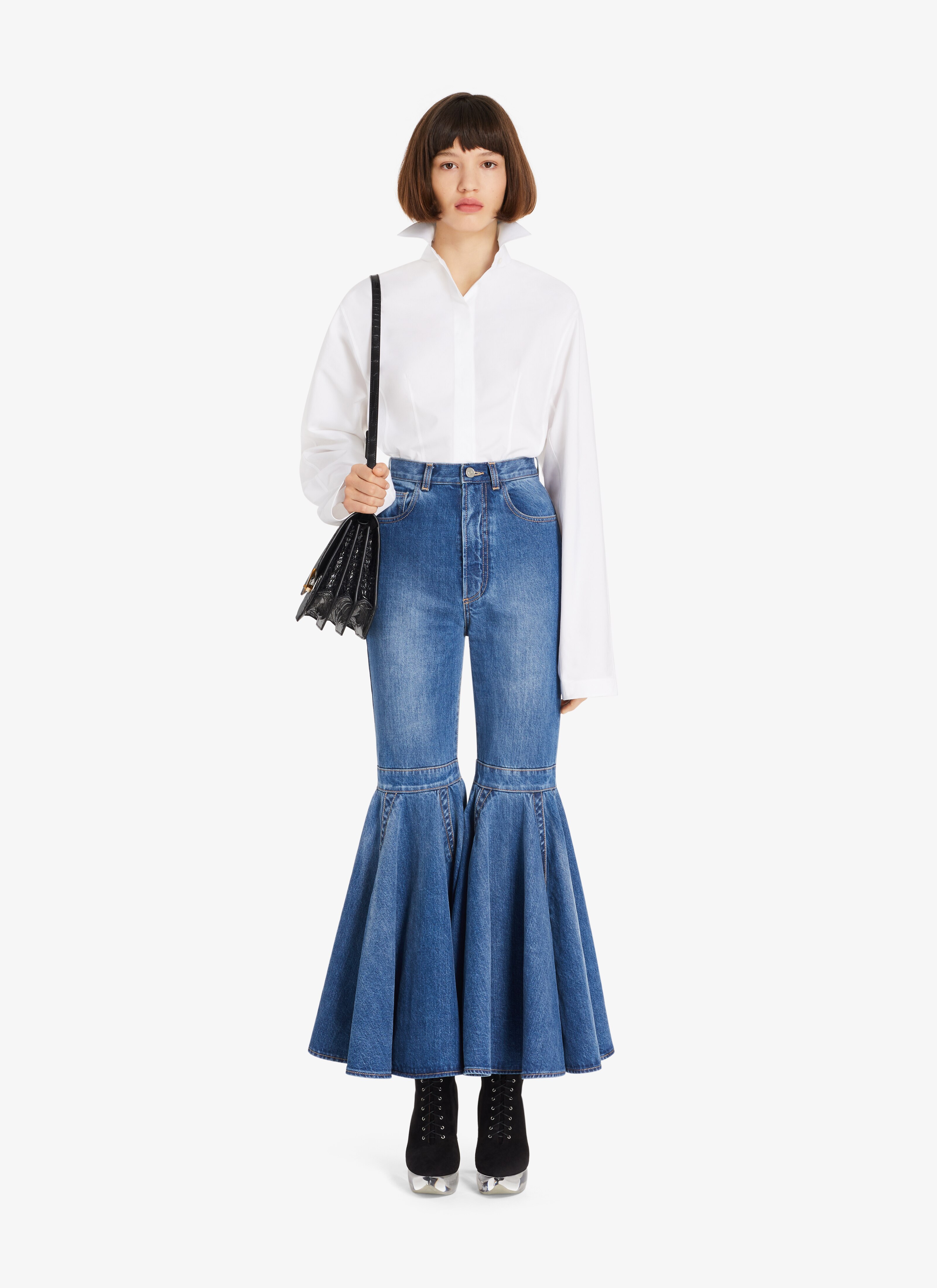 ALAÏA BLUE JEANS CRINOLINE JEANS