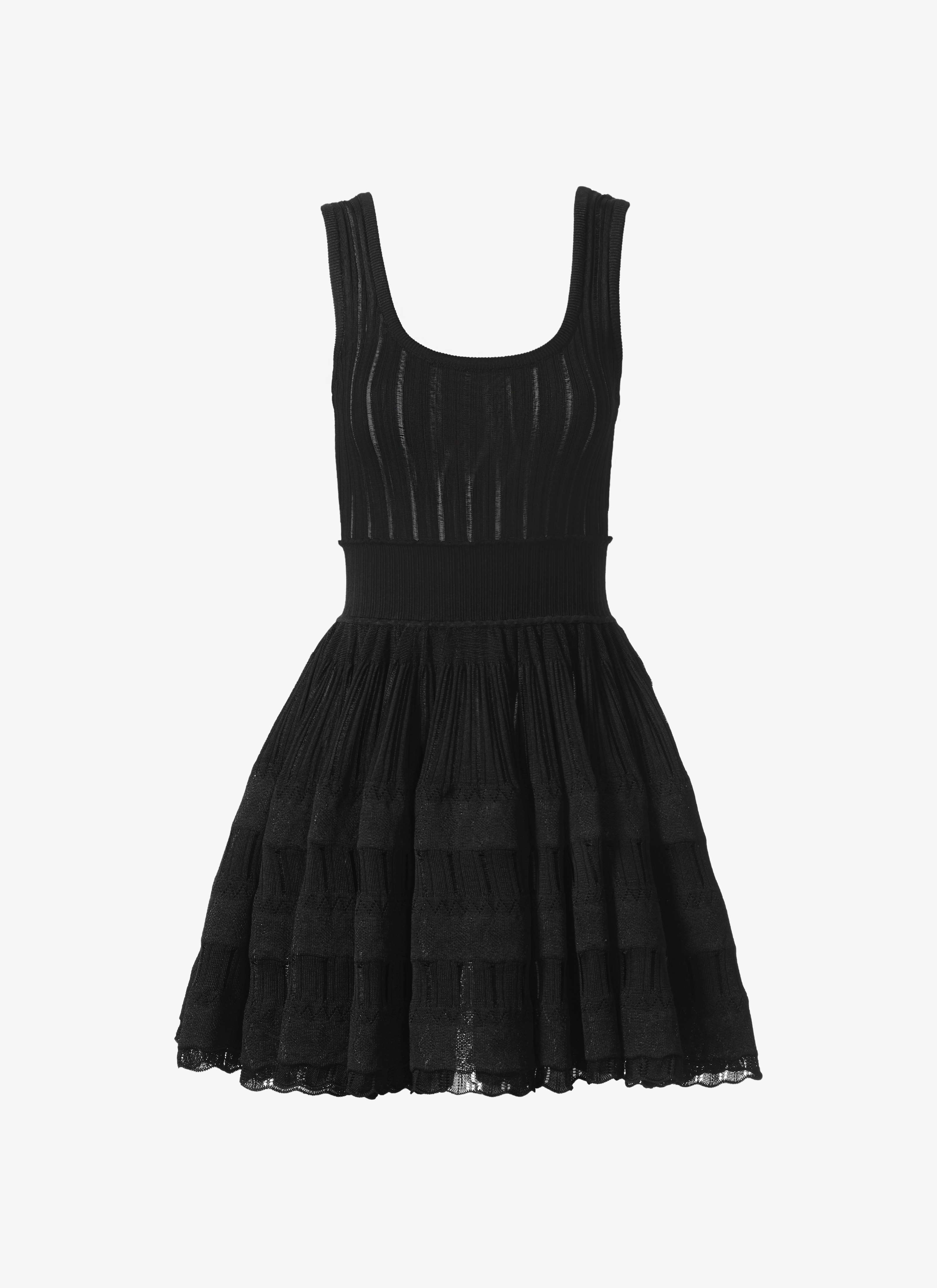 ALAÏA Women's Black Shiny Crinoline Dress | ALAÏA CA