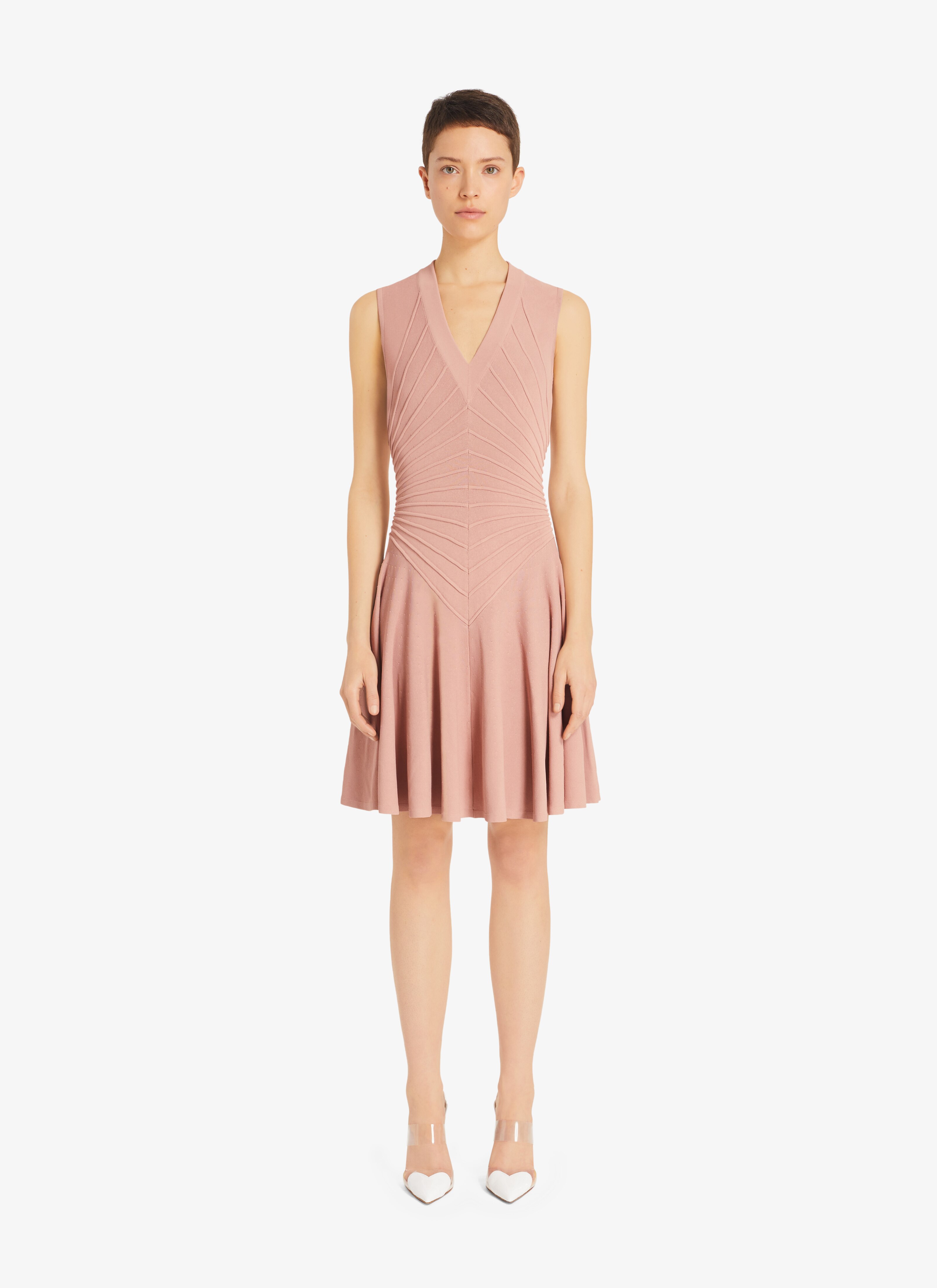 ALAÏA NUDE ROSE SCULPTING MINI DRESS