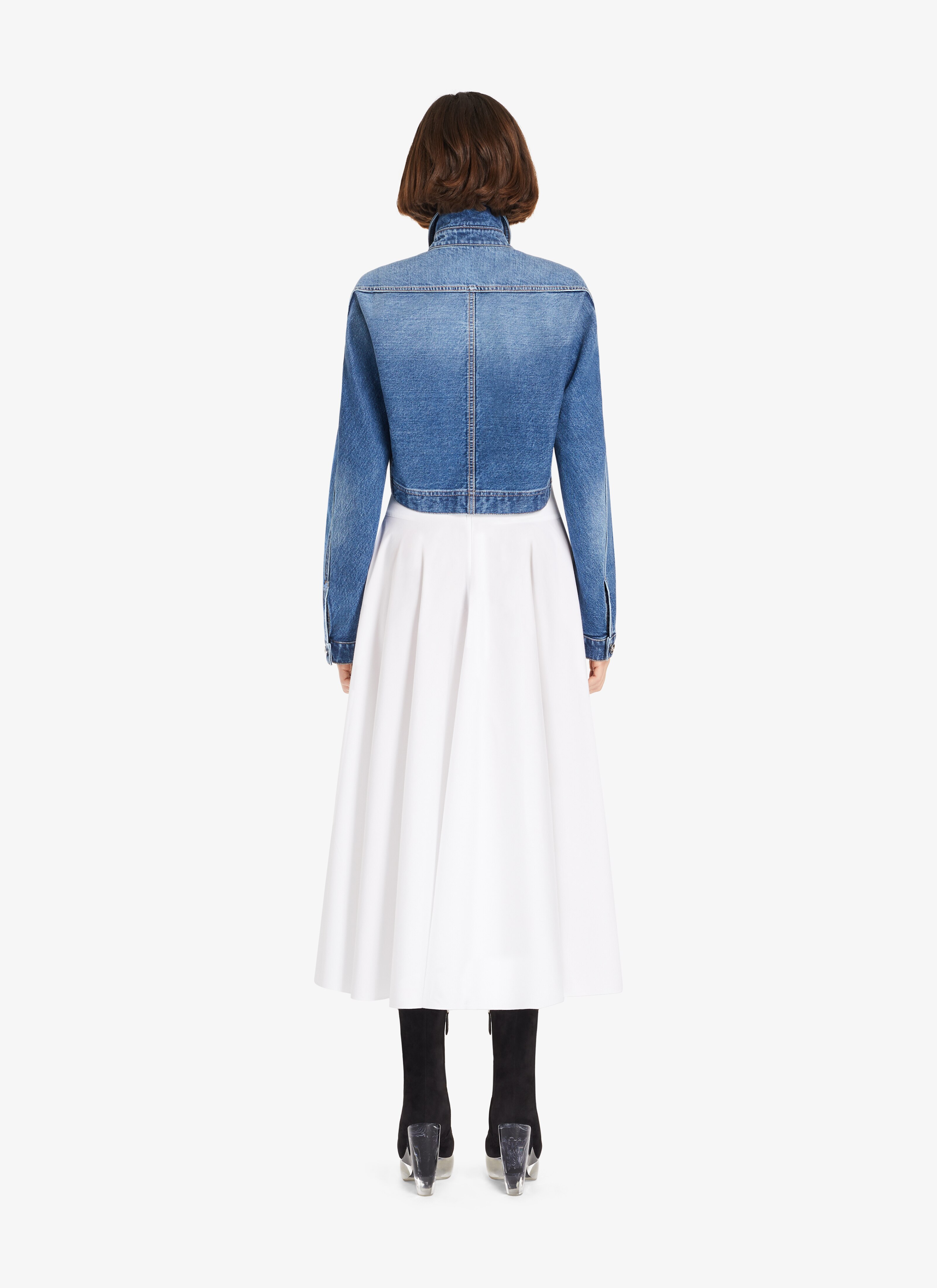 ALAÏA BLUE JEANS CARDI DENIM JACKET