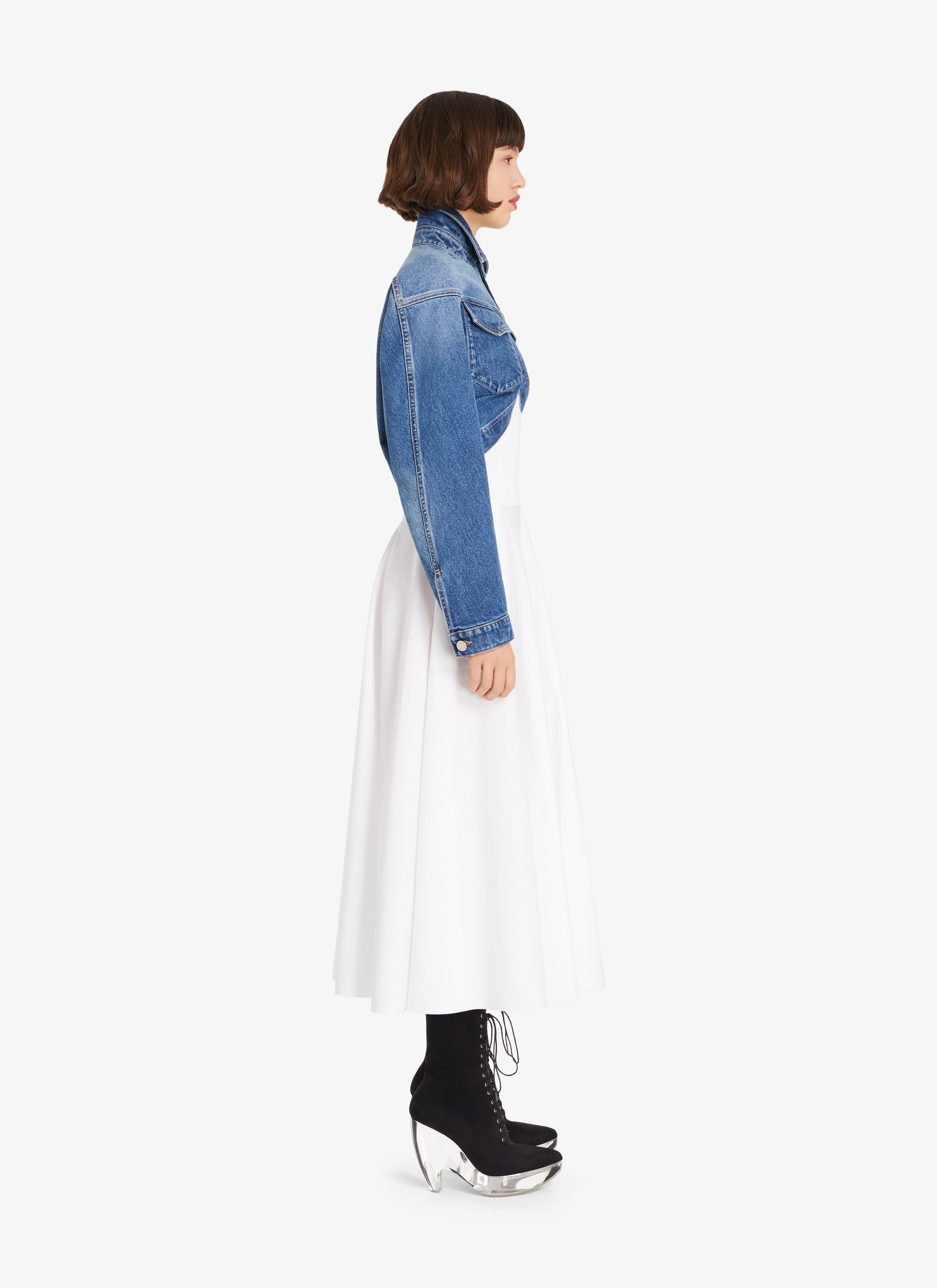 ALAÏA BLUE JEANS CARDI DENIM JACKET